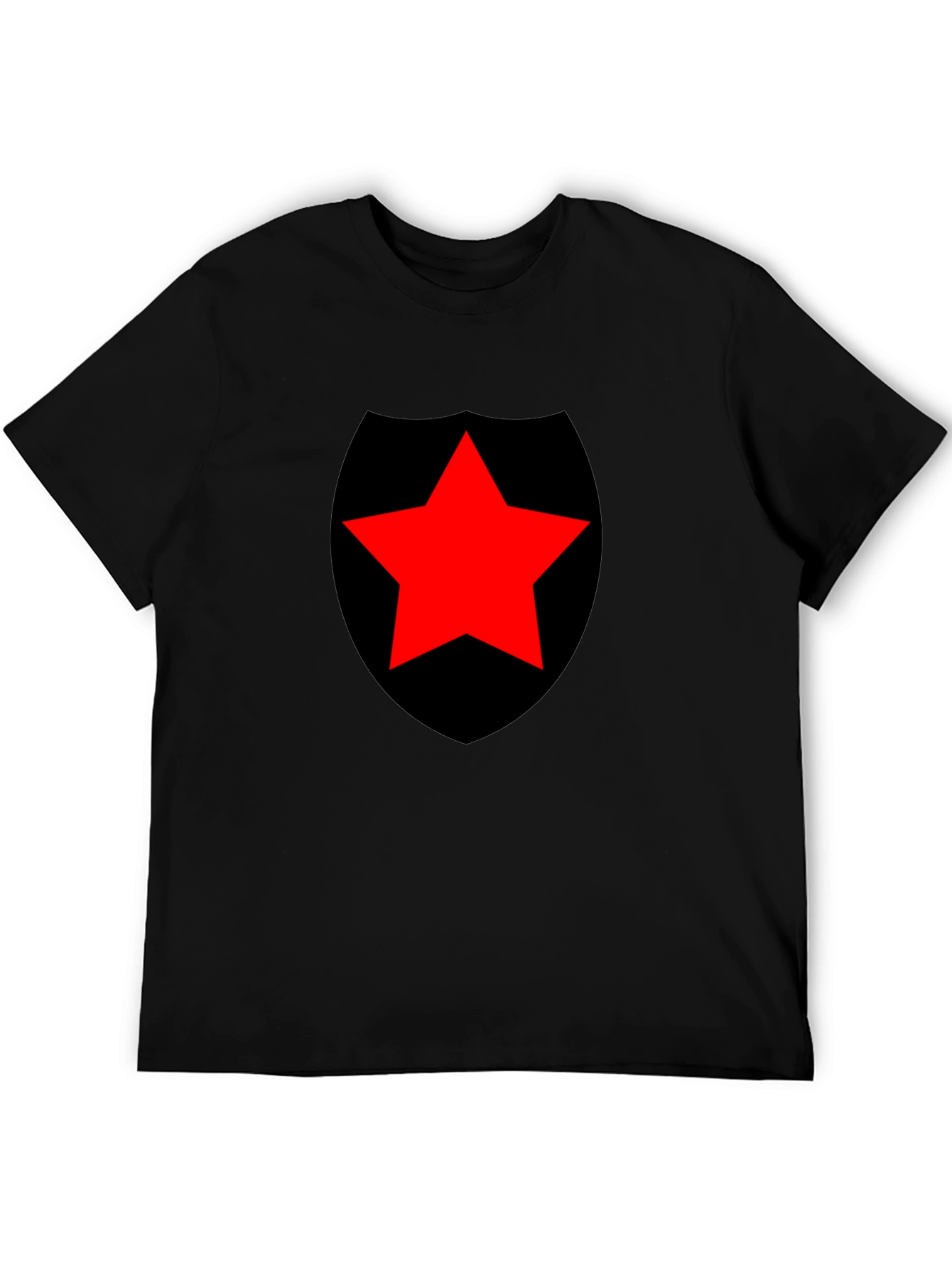 Red Star Shield Black T-Shirt