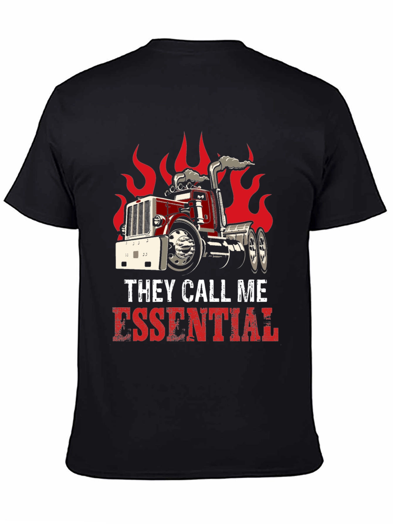 Essential Trucker T-Shirt: Red Hot Design
