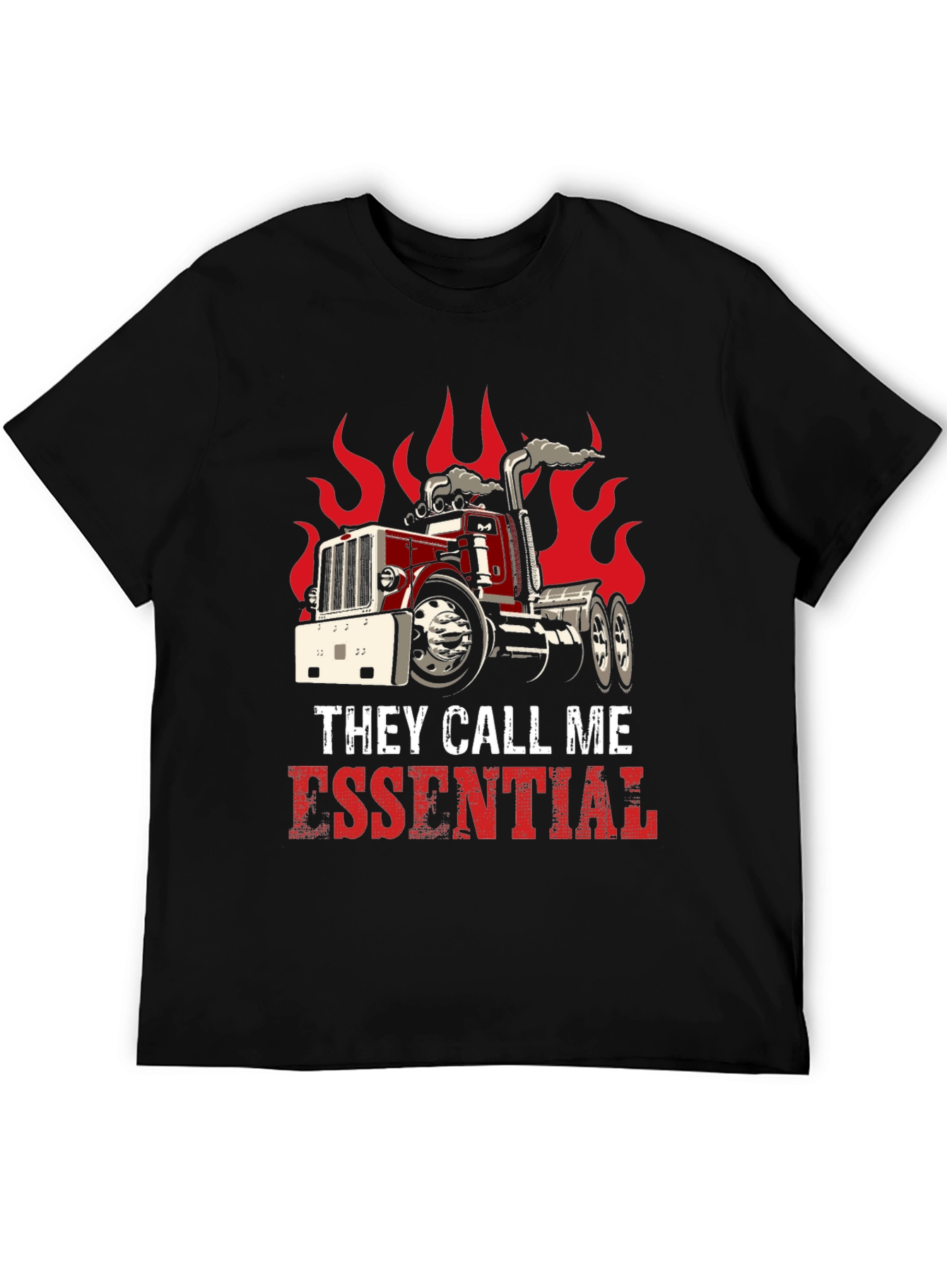Essential Trucker T-Shirt: Red Hot Design