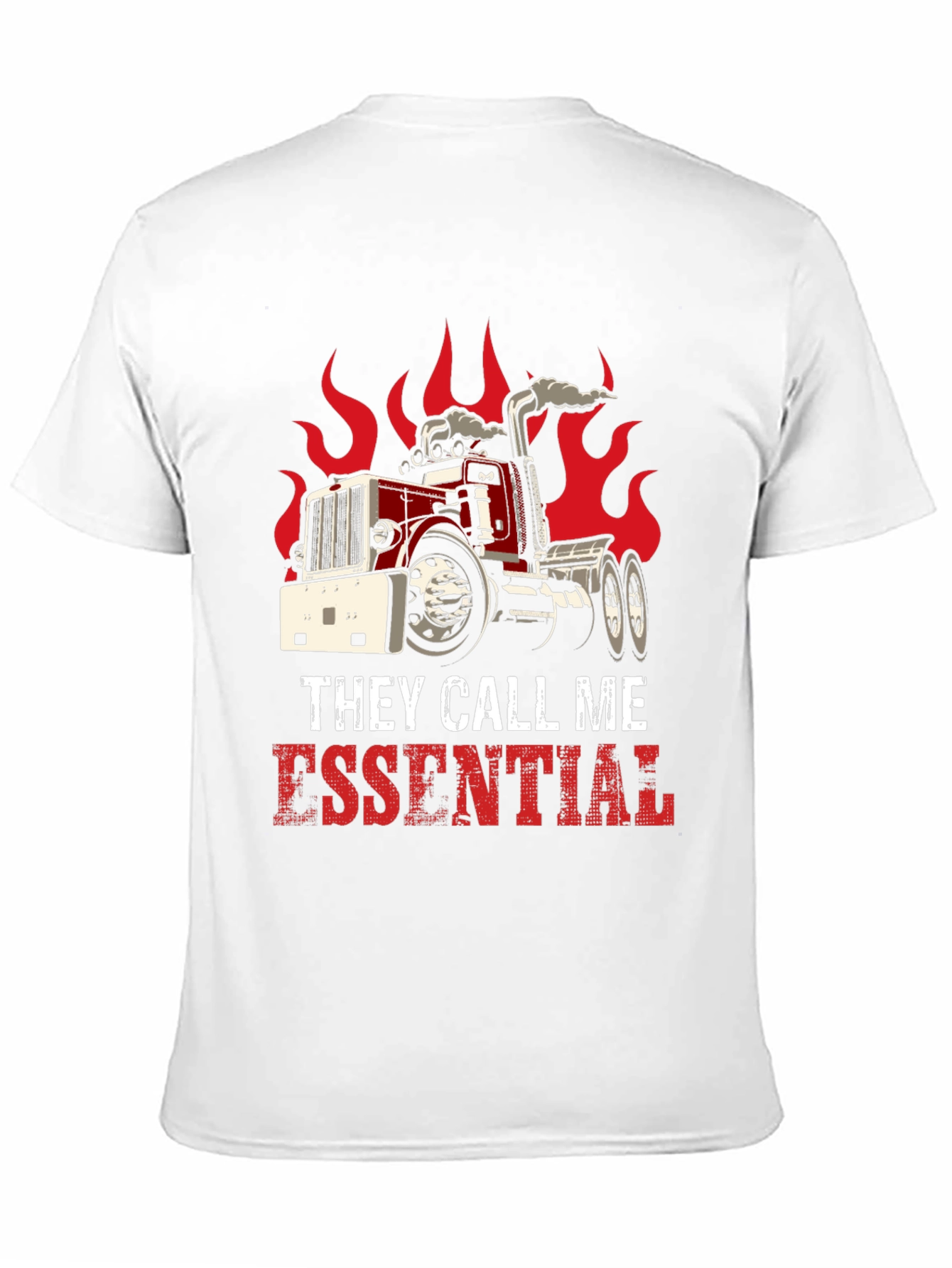 Essential Trucker T-Shirt: Red Hot Design