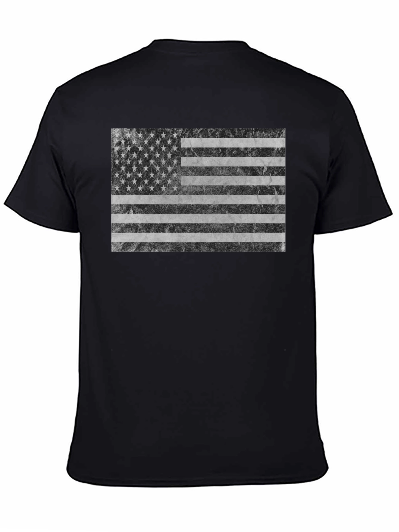 American Flag Graphic Tee - Black