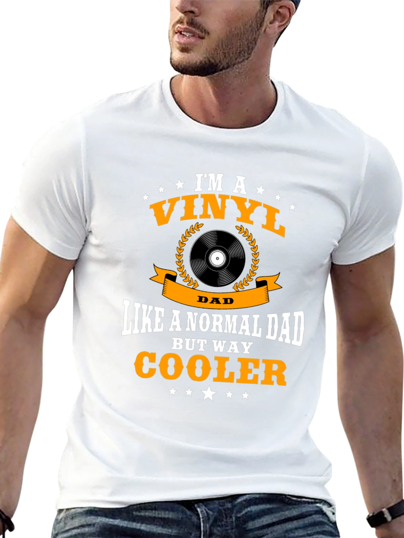 Vinyl Dad Graphic T-Shirt - Cool Fathers Day Gift