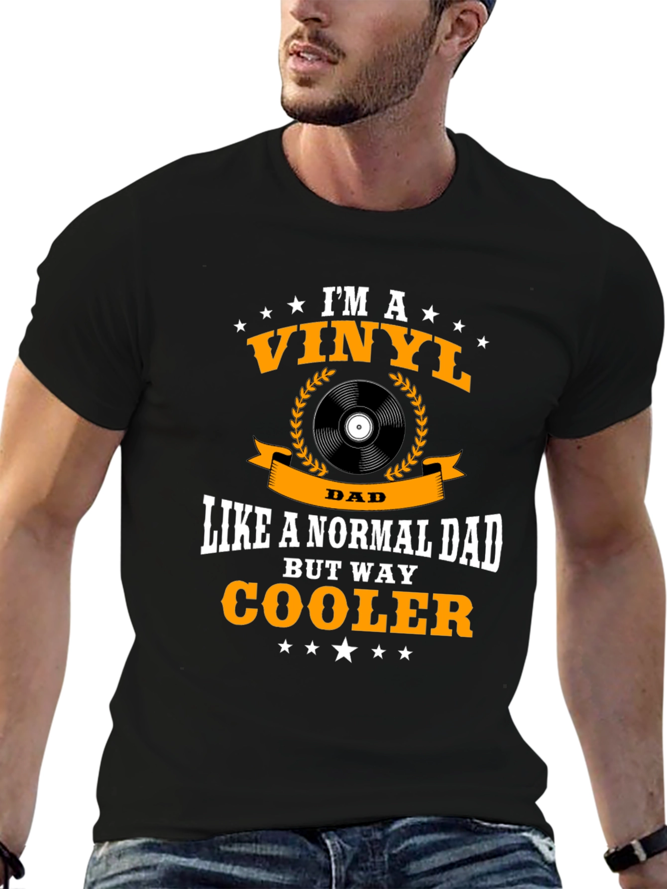 Vinyl Dad Graphic T-Shirt - Cool Fathers Day Gift