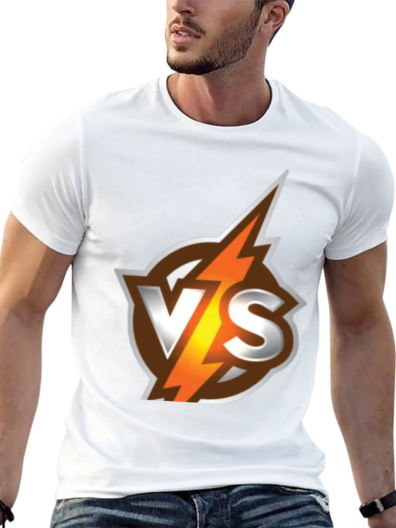 VS Lightning Bolt Graphic Tee - Cool Casual Shirt