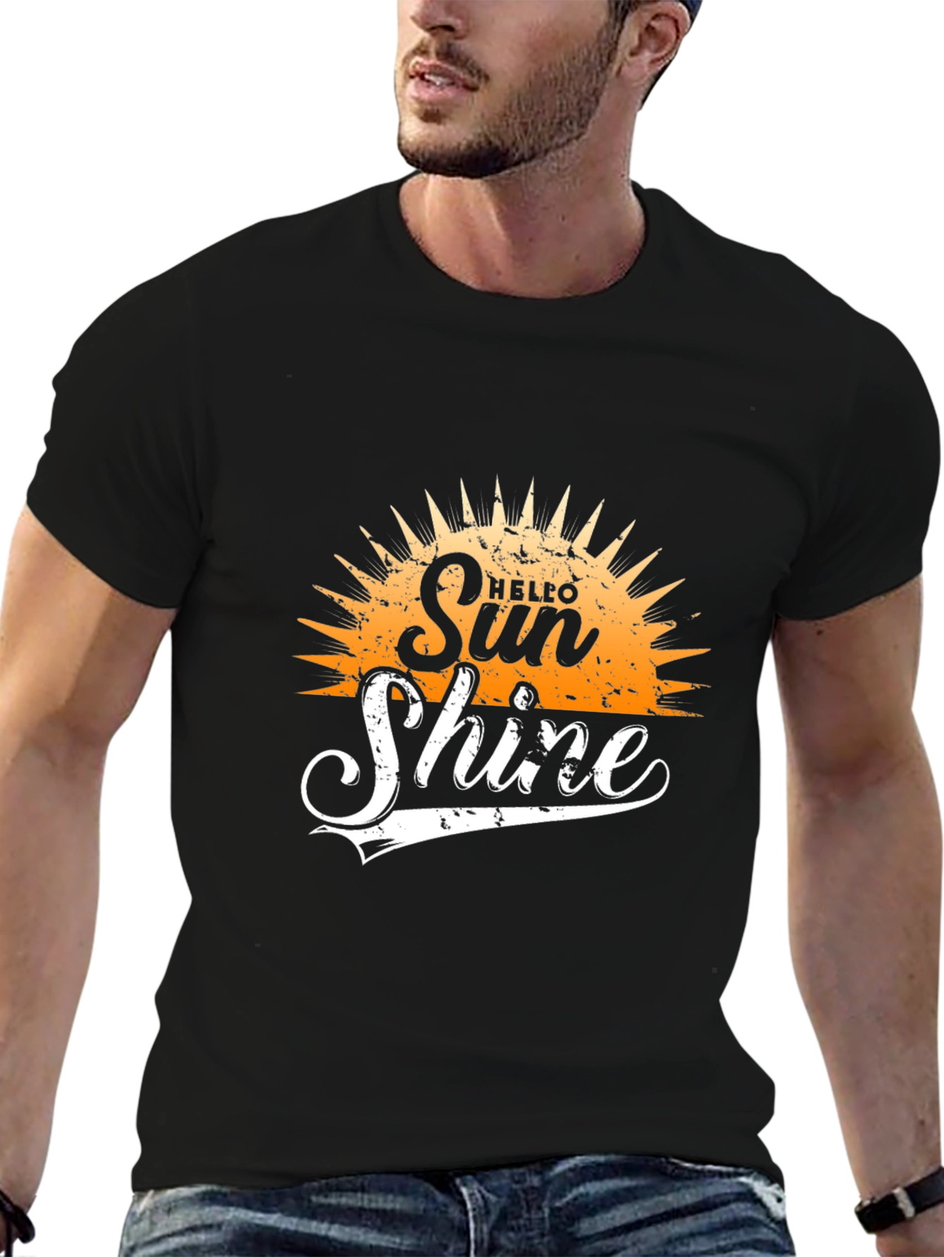 Hello Sunshine Graphic Print Tee