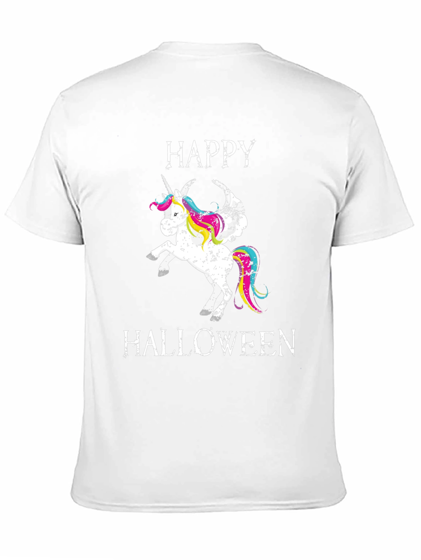 Happy Halloween Unicorn Black T-Shirt
