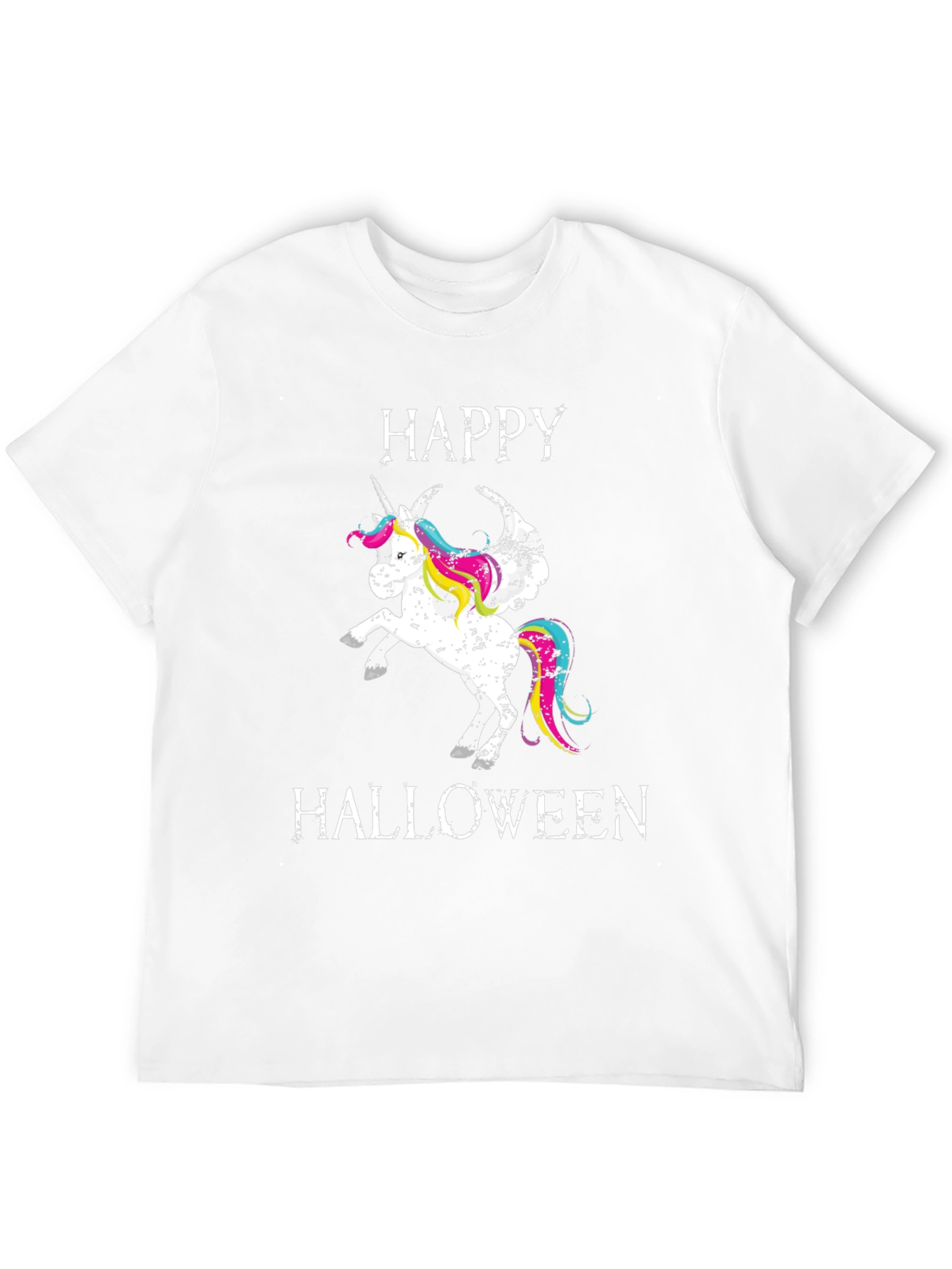 Happy Halloween Unicorn Black T-Shirt