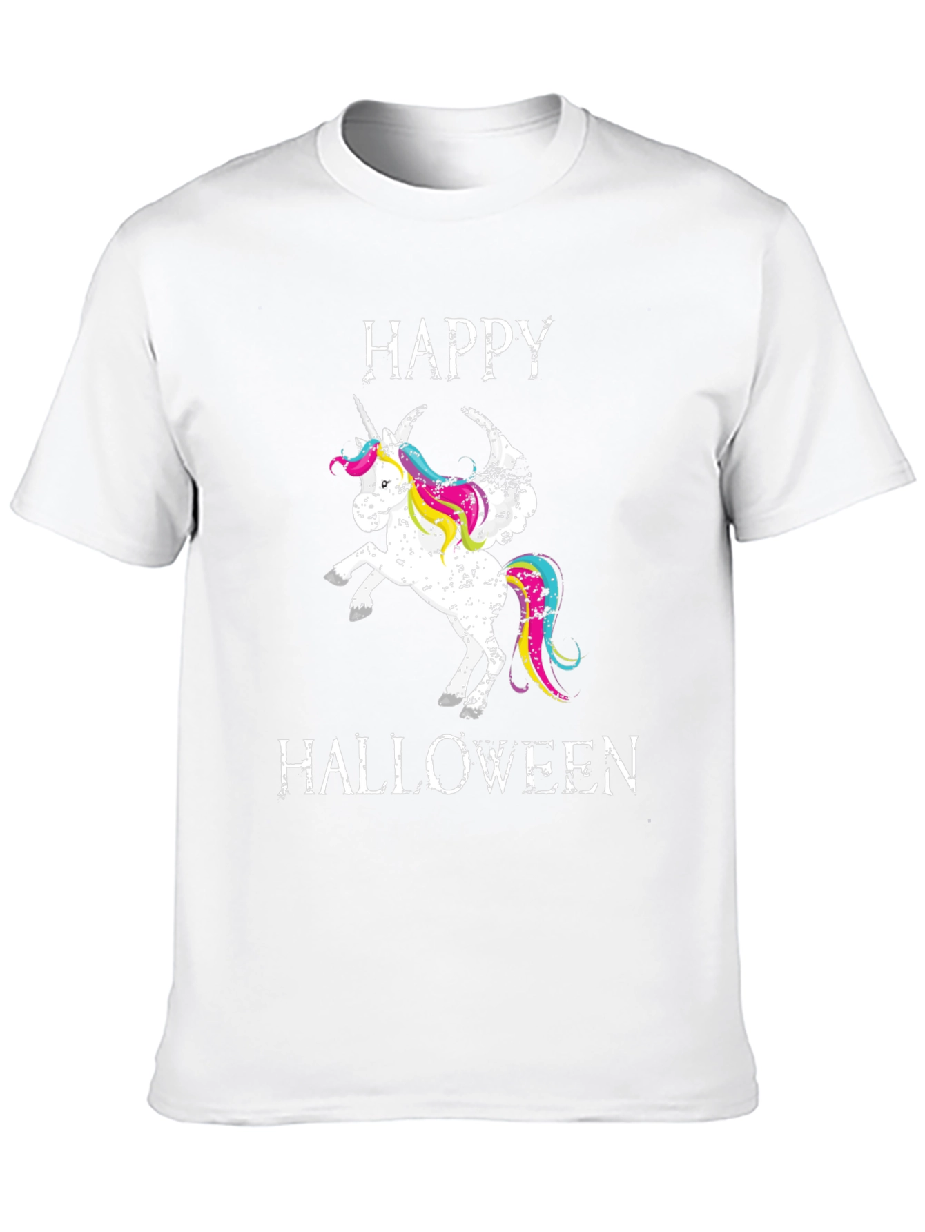 Happy Halloween Unicorn Black T-Shirt
