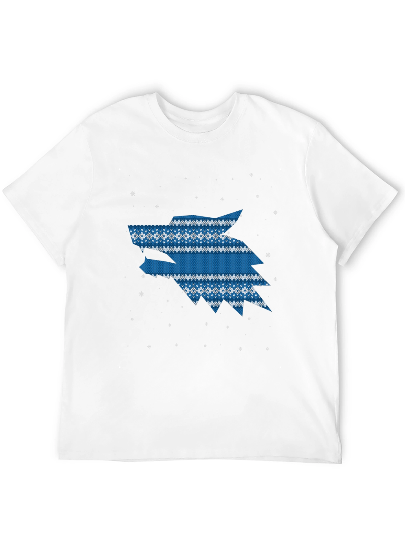 Wolf Knit Pattern T-Shirt - Winter Style Tee