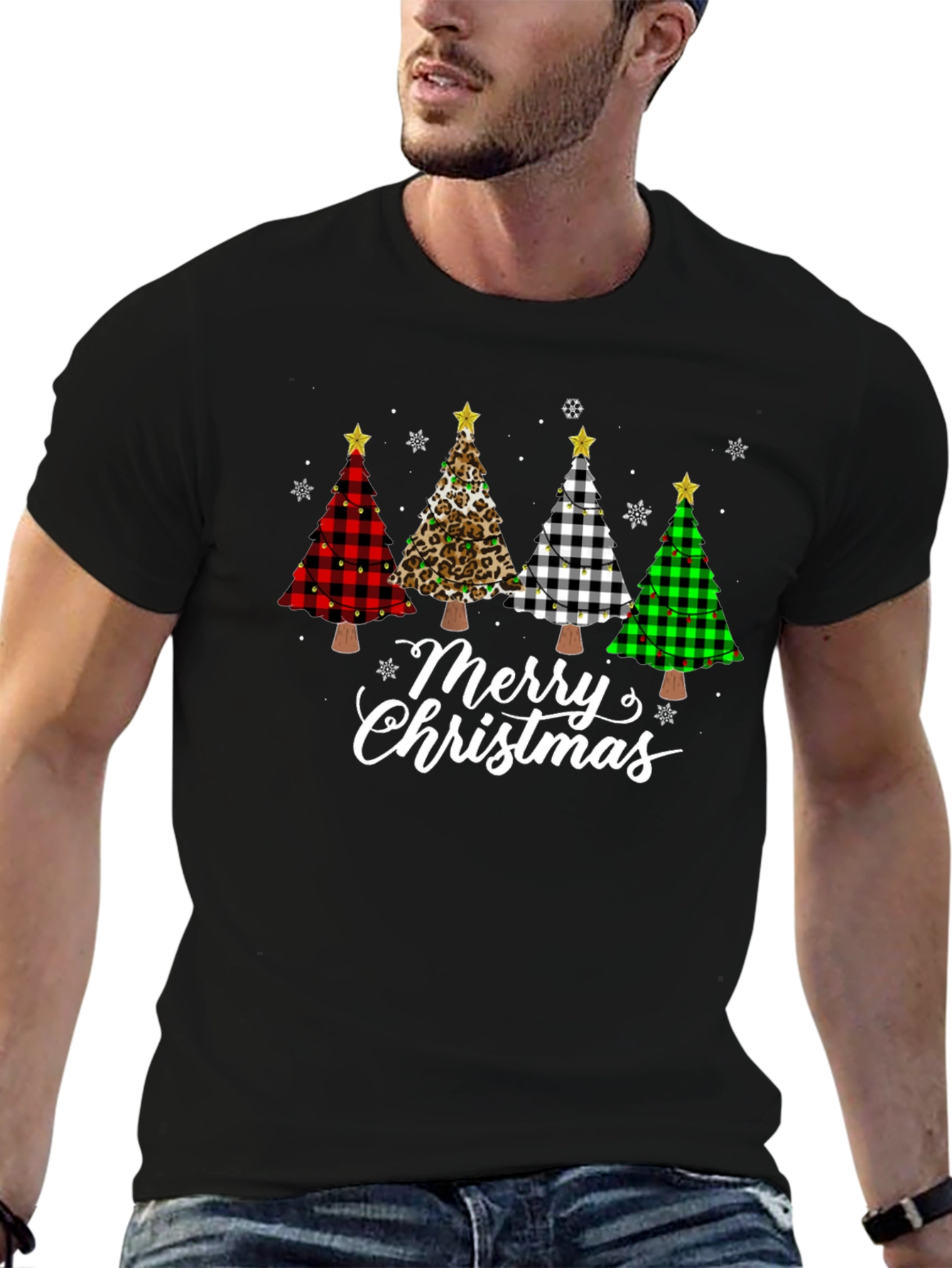 Merry Christmas Tree T-Shirt Holiday Tee