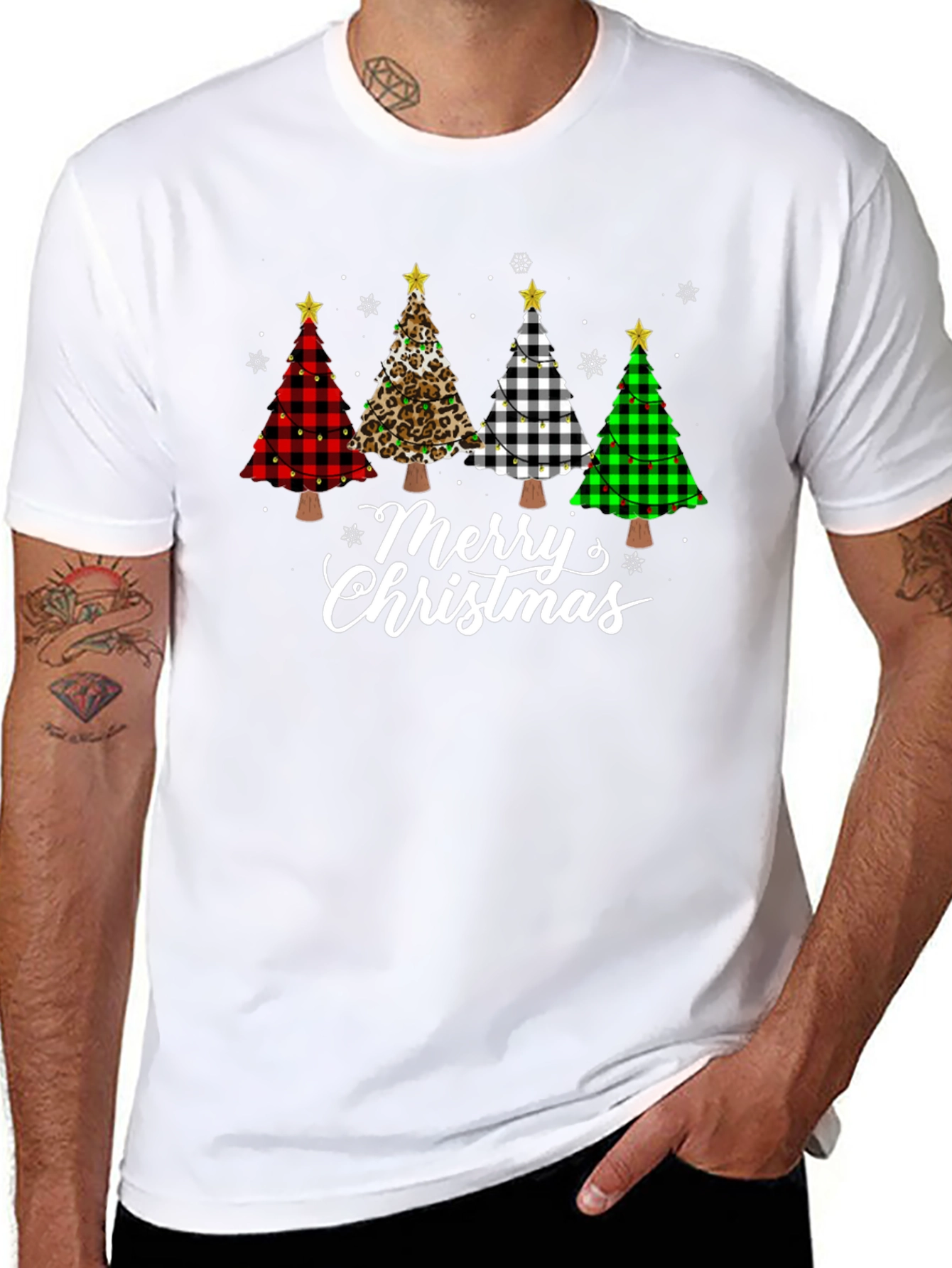 Merry Christmas Tree T-Shirt Holiday Tee