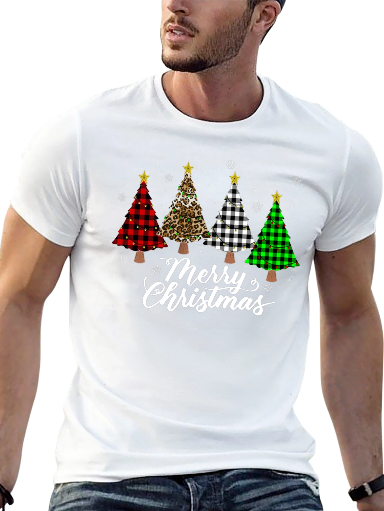 Merry Christmas Tree T-Shirt Holiday Tee