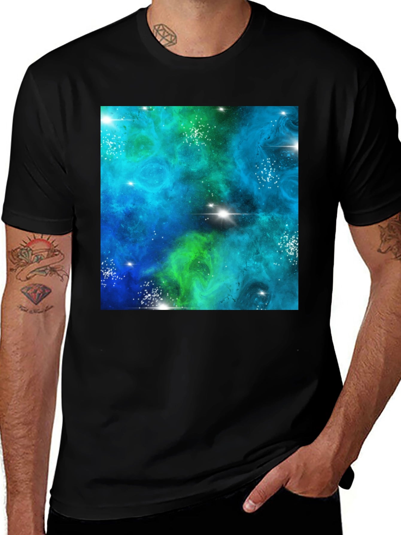 Galaxy Dreamscape Black Tee