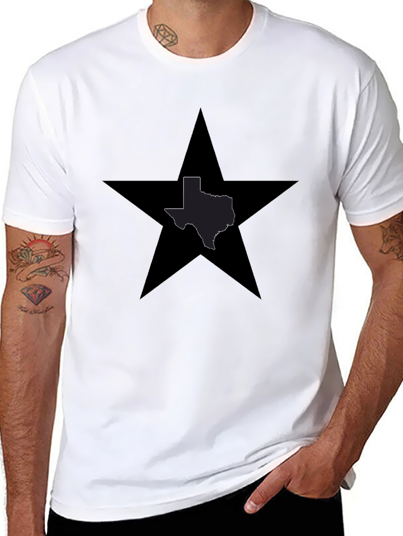 Texas Star T-Shirt - Black State Pride Tee