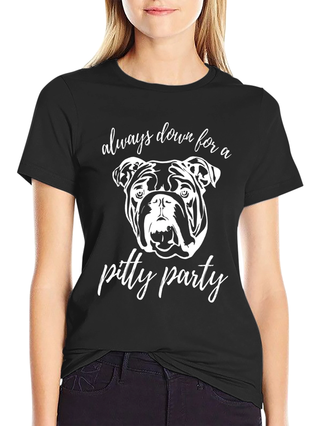 Pitty Party Dog Graphic Tee - Always Down