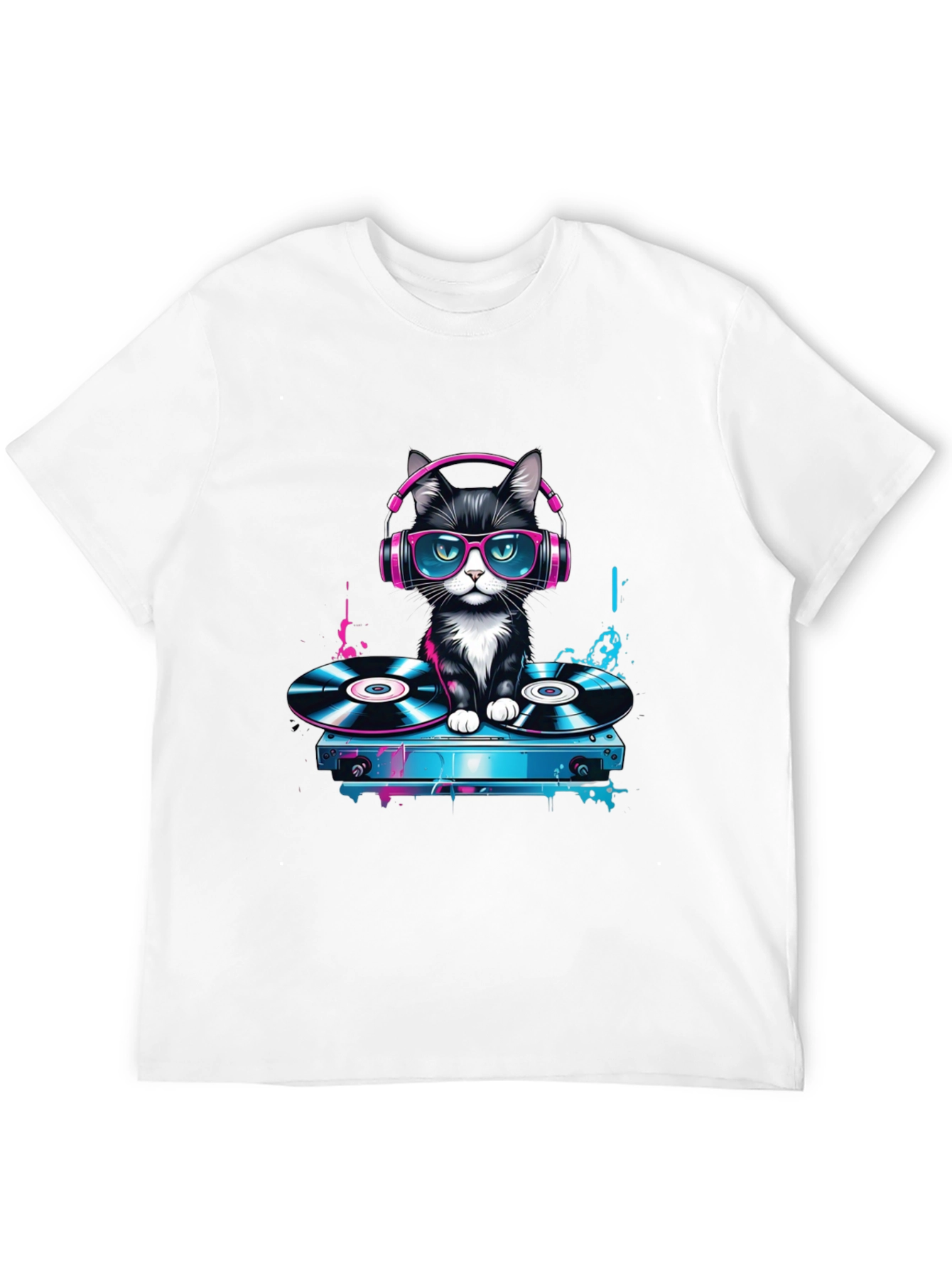 DJ Cat T-Shirt: Cool Kitten on Turntables!