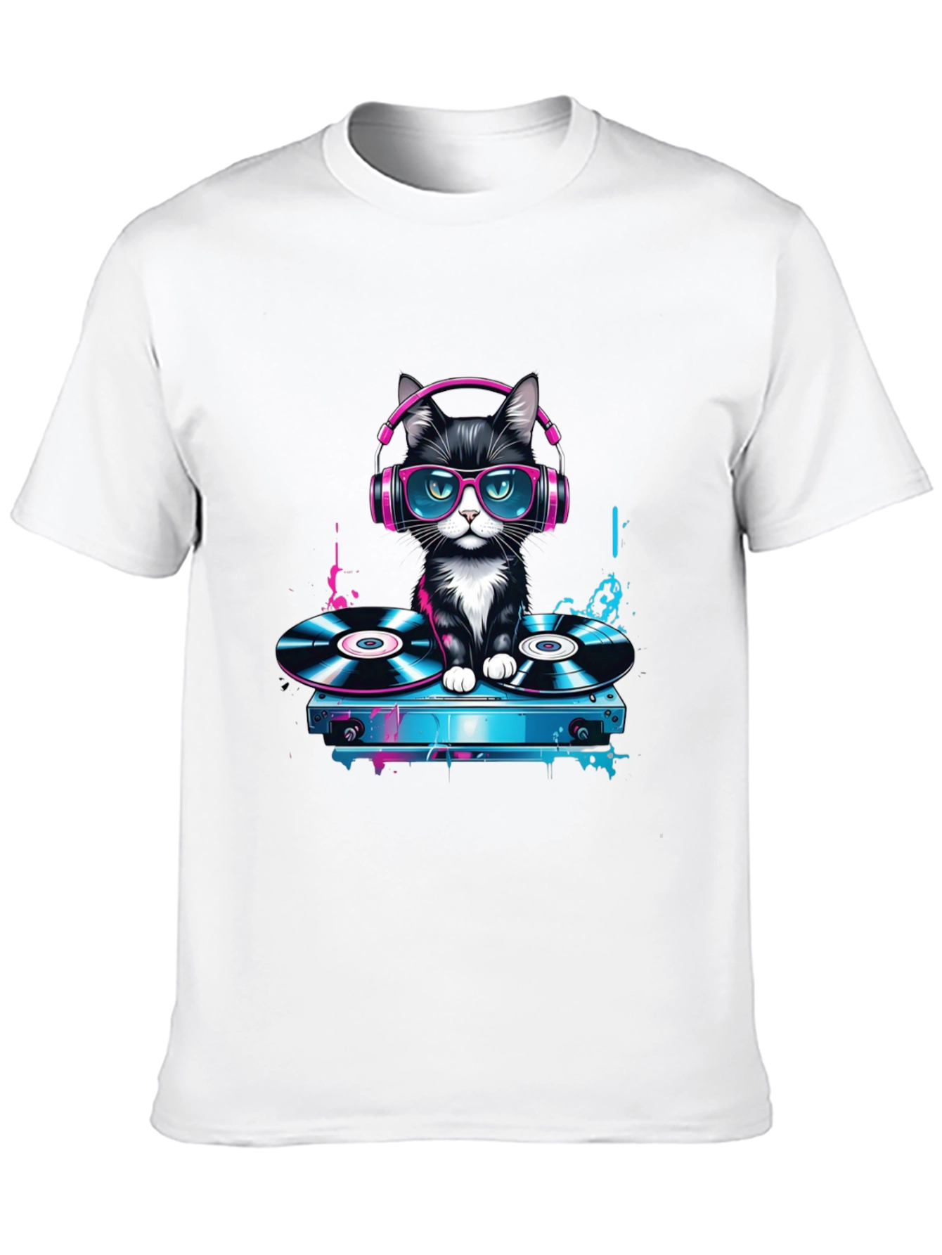 DJ Cat T-Shirt: Cool Kitten on Turntables!