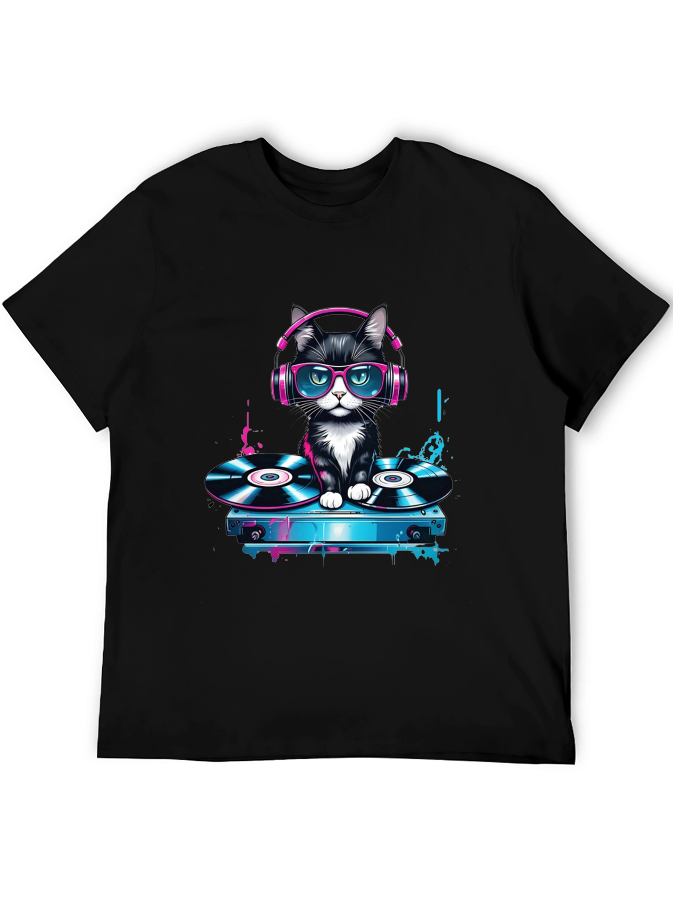 DJ Cat T-Shirt: Cool Kitten on Turntables!