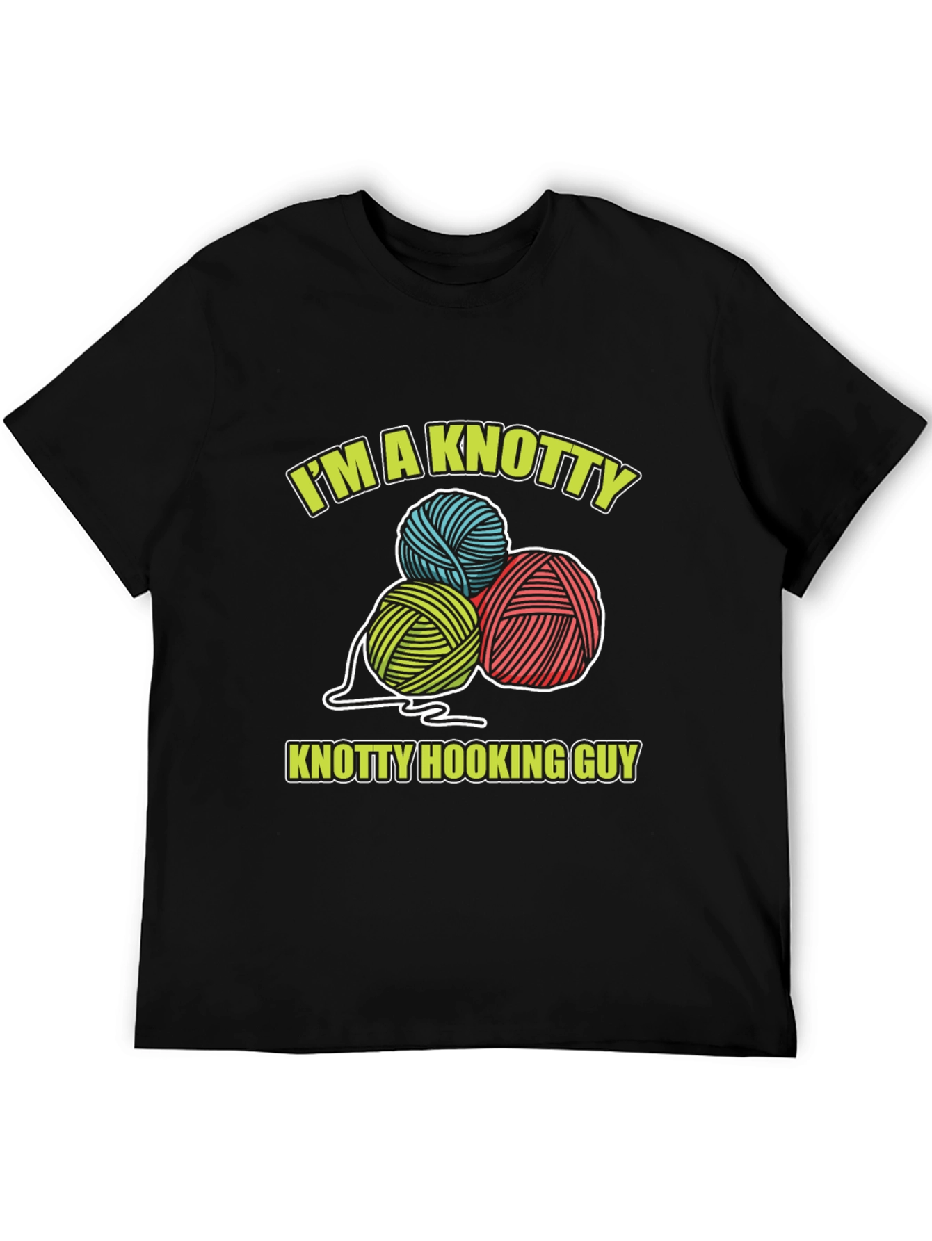 Knotty Hooking Guy T-Shirt - Novelty Knitwear Tee