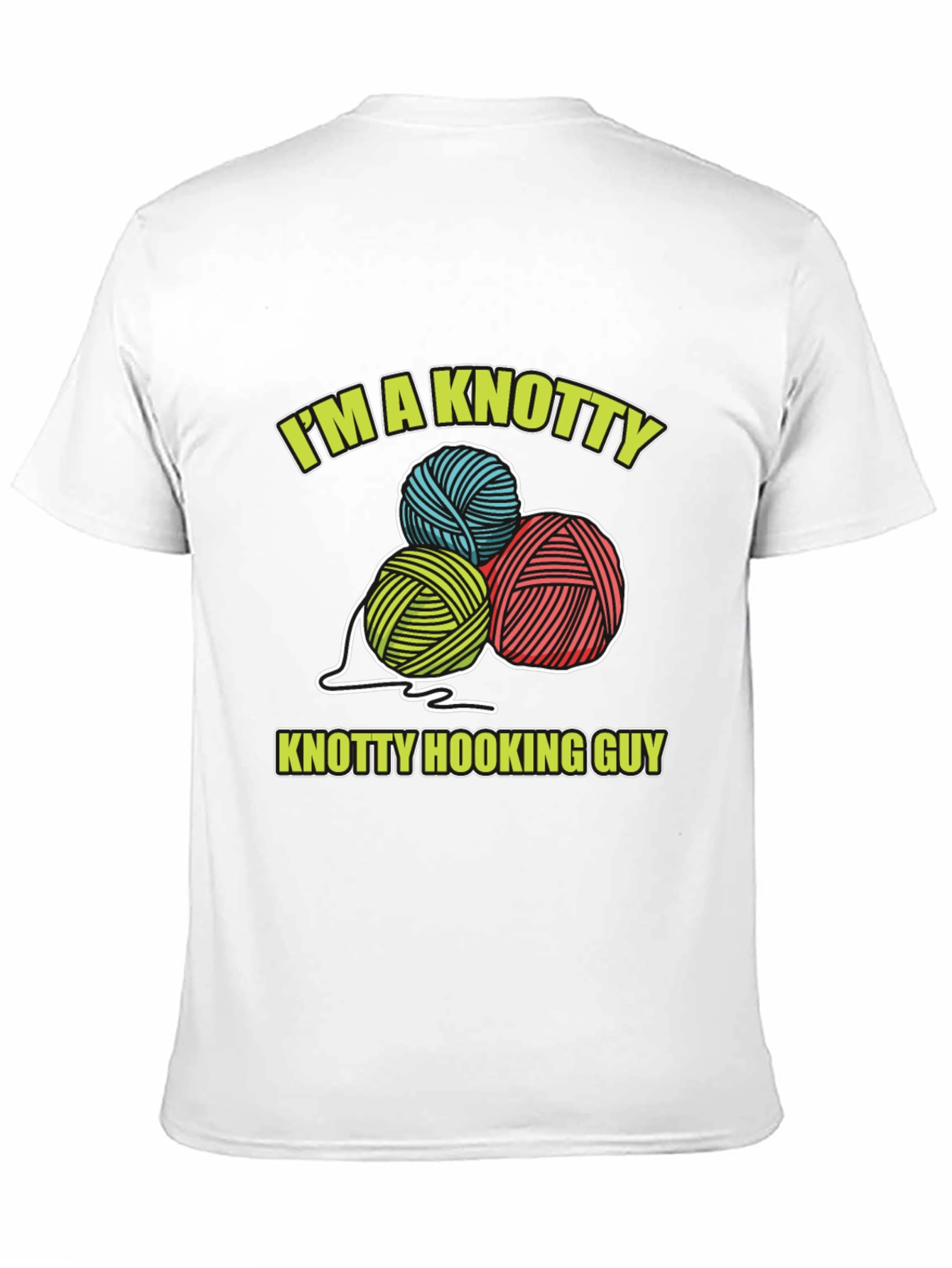 Knotty Hooking Guy T-Shirt - Novelty Knitwear Tee