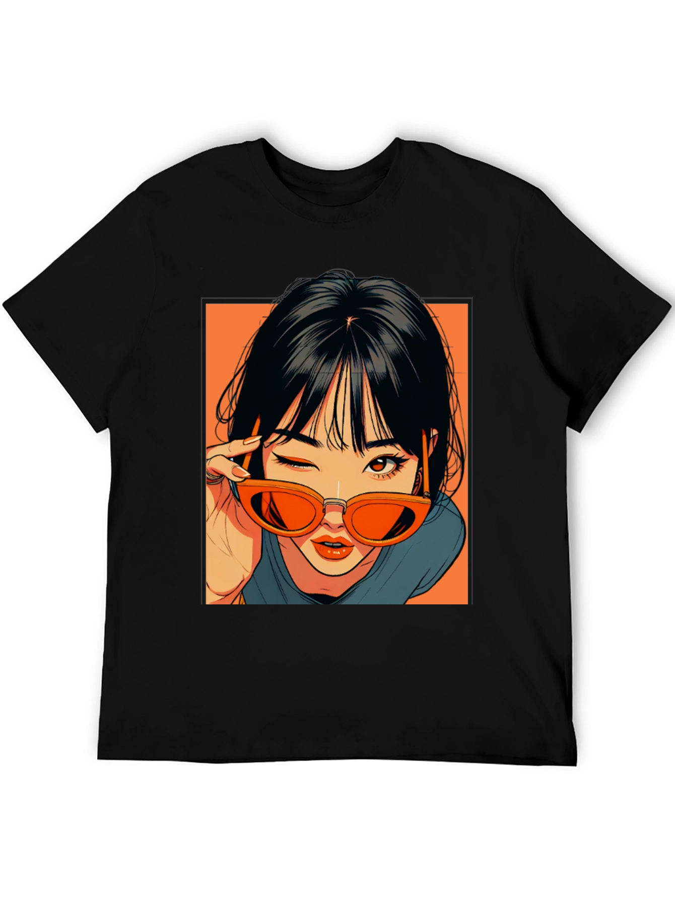 Anime Girl Graphic Tee - Retro Style