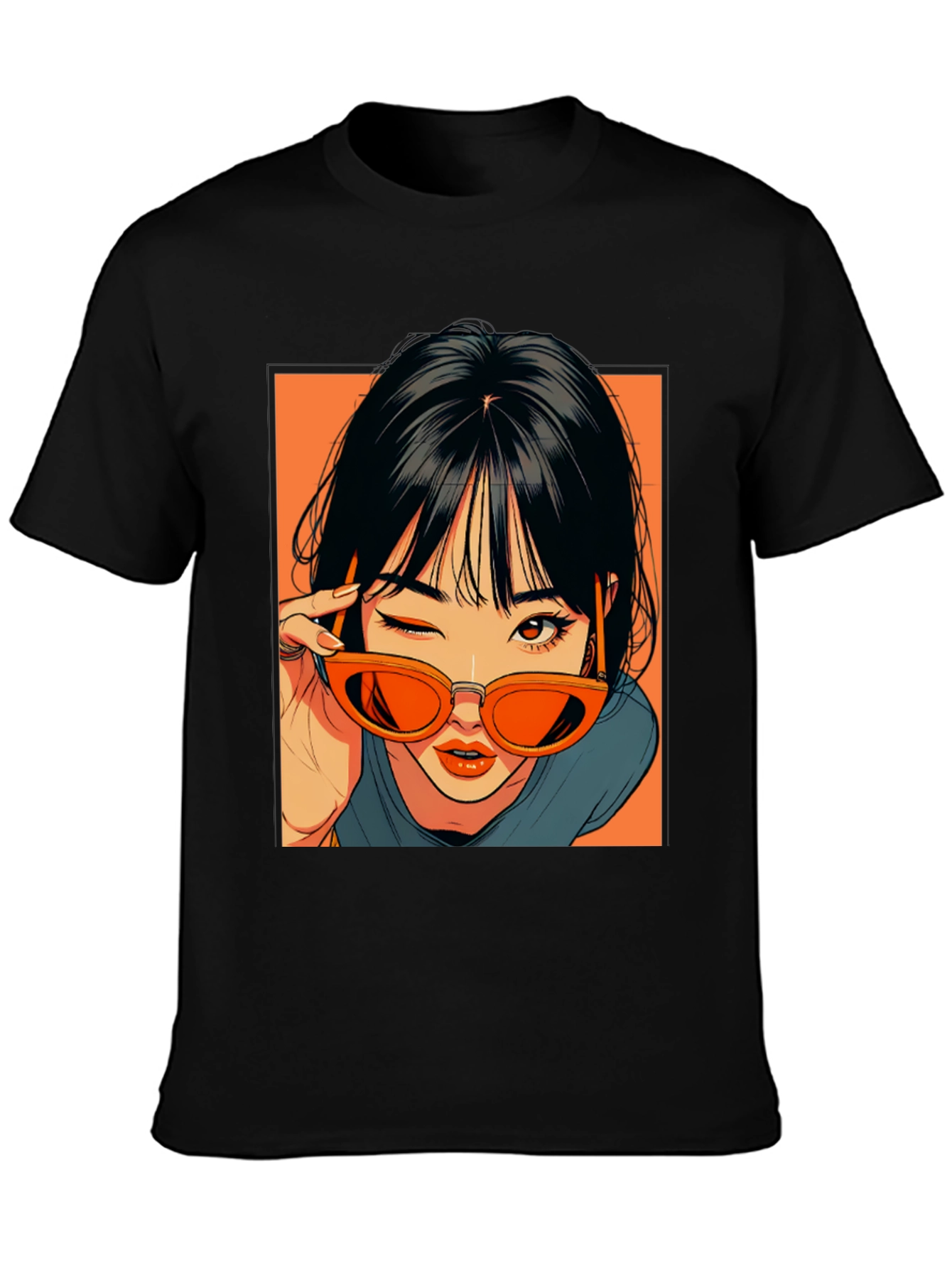 Anime Girl Graphic Tee - Retro Style