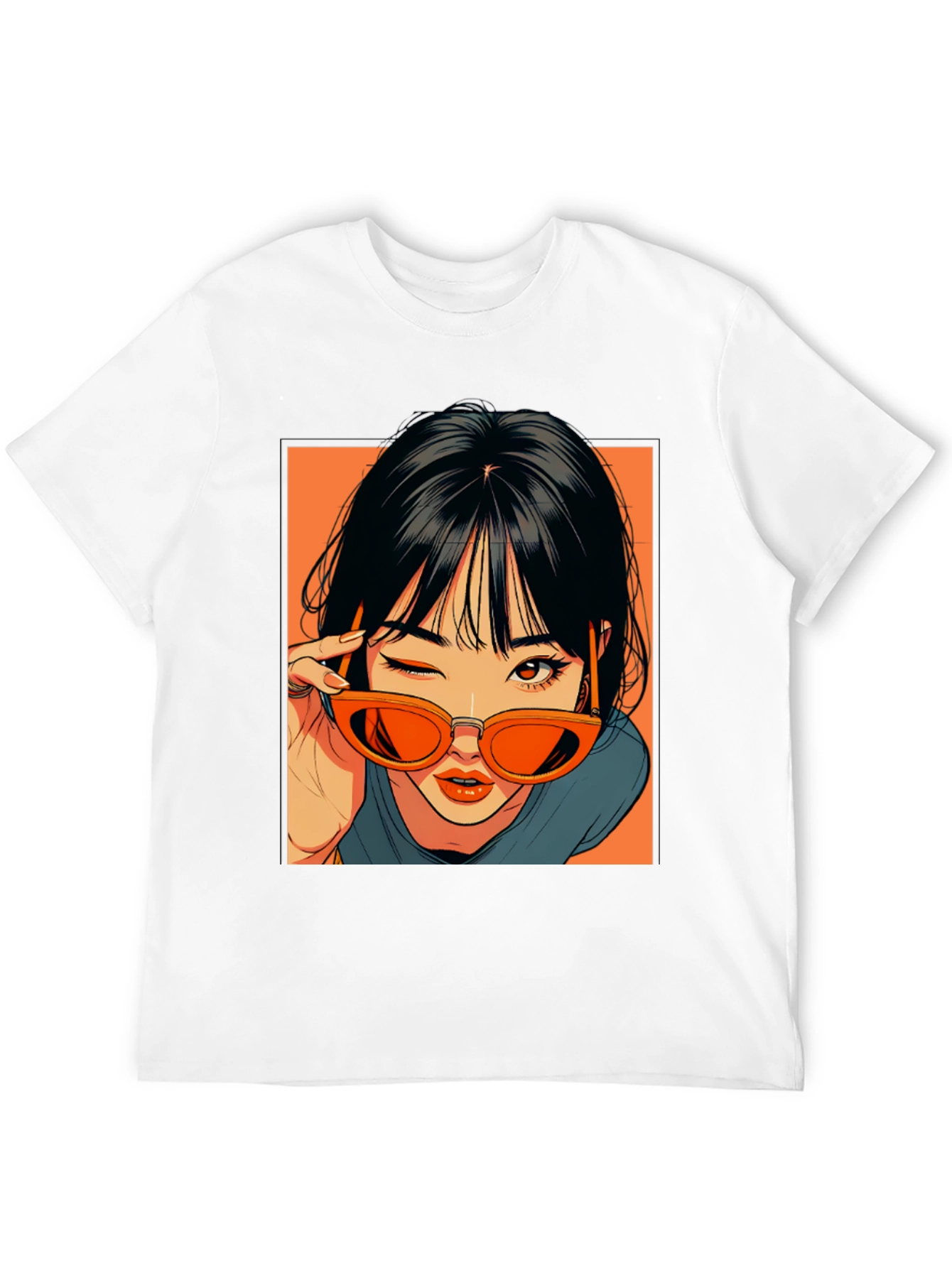 Anime Girl Graphic Tee - Retro Style
