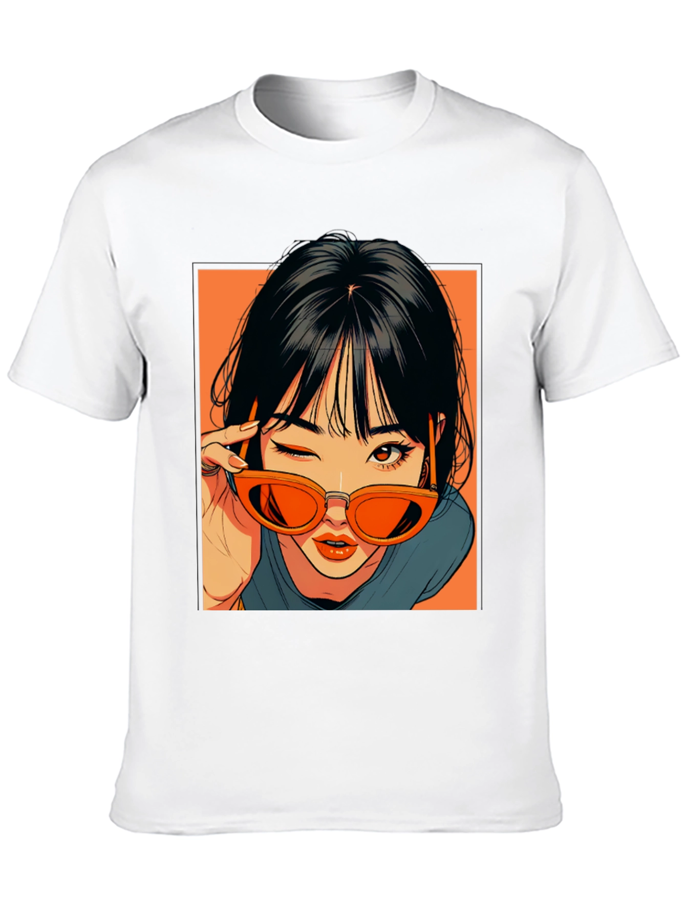 Anime Girl Graphic Tee - Retro Style