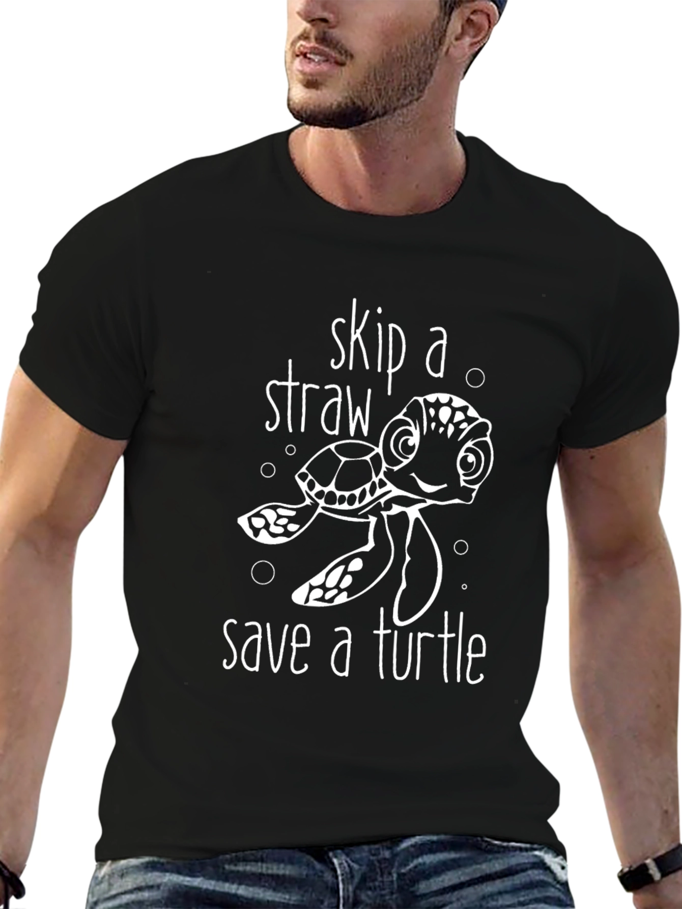 Save a Turtle Graphic T-Shirt - Black