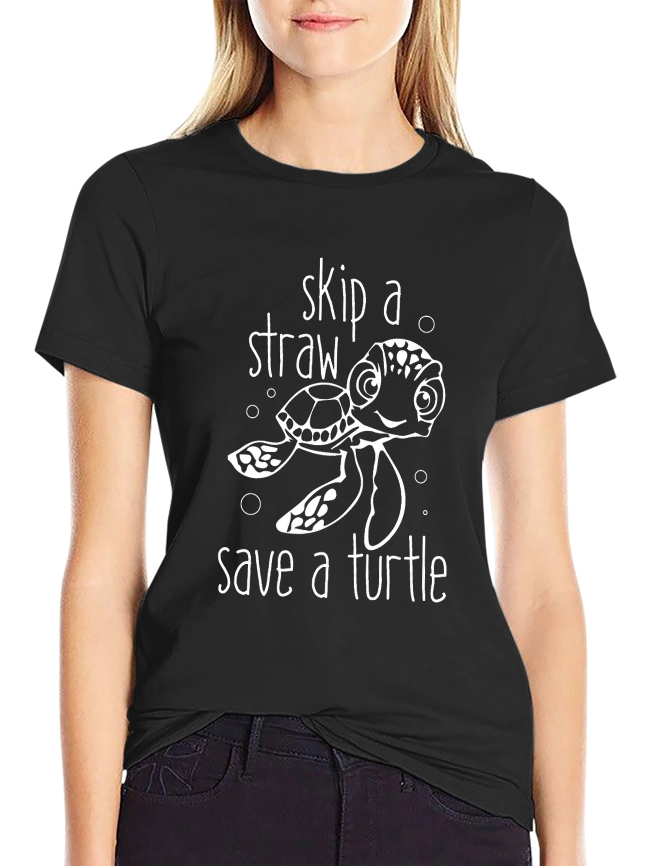 Save a Turtle Graphic T-Shirt - Black