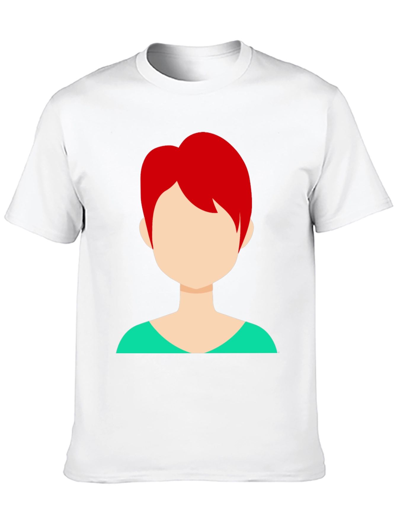 Trendy Tee: Faceless Redhead Graphic Shirt