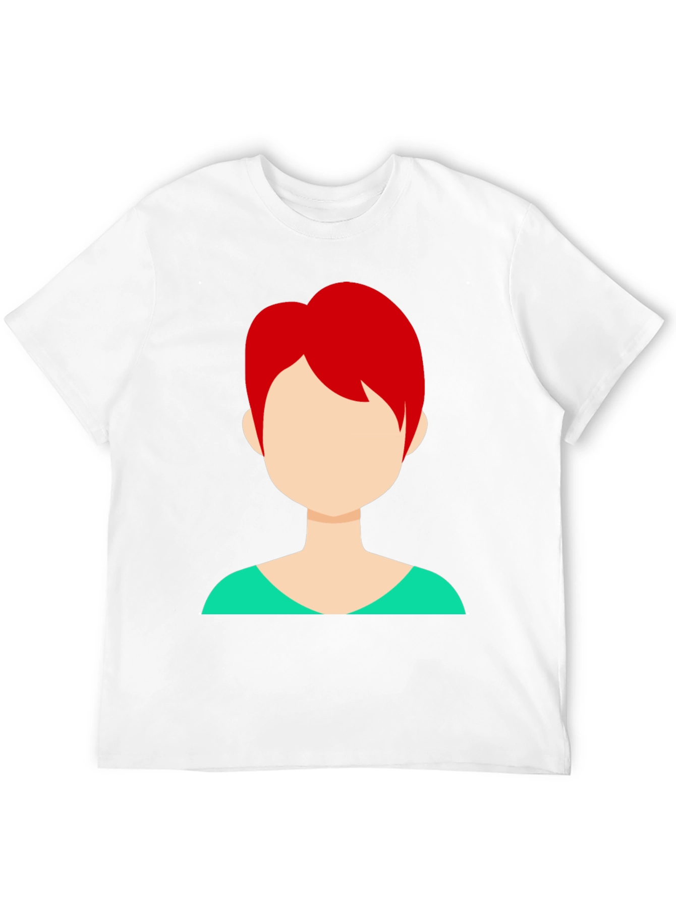 Trendy Tee: Faceless Redhead Graphic Shirt