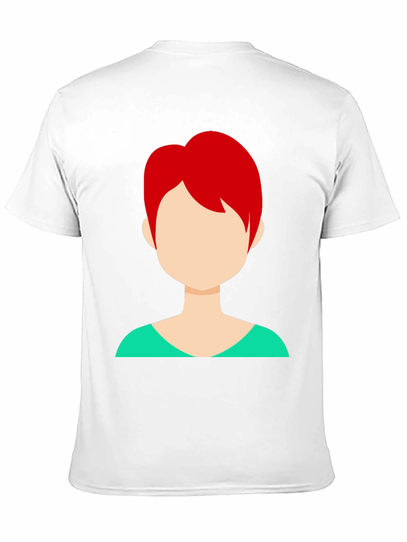 Trendy Tee: Faceless Redhead Graphic Shirt