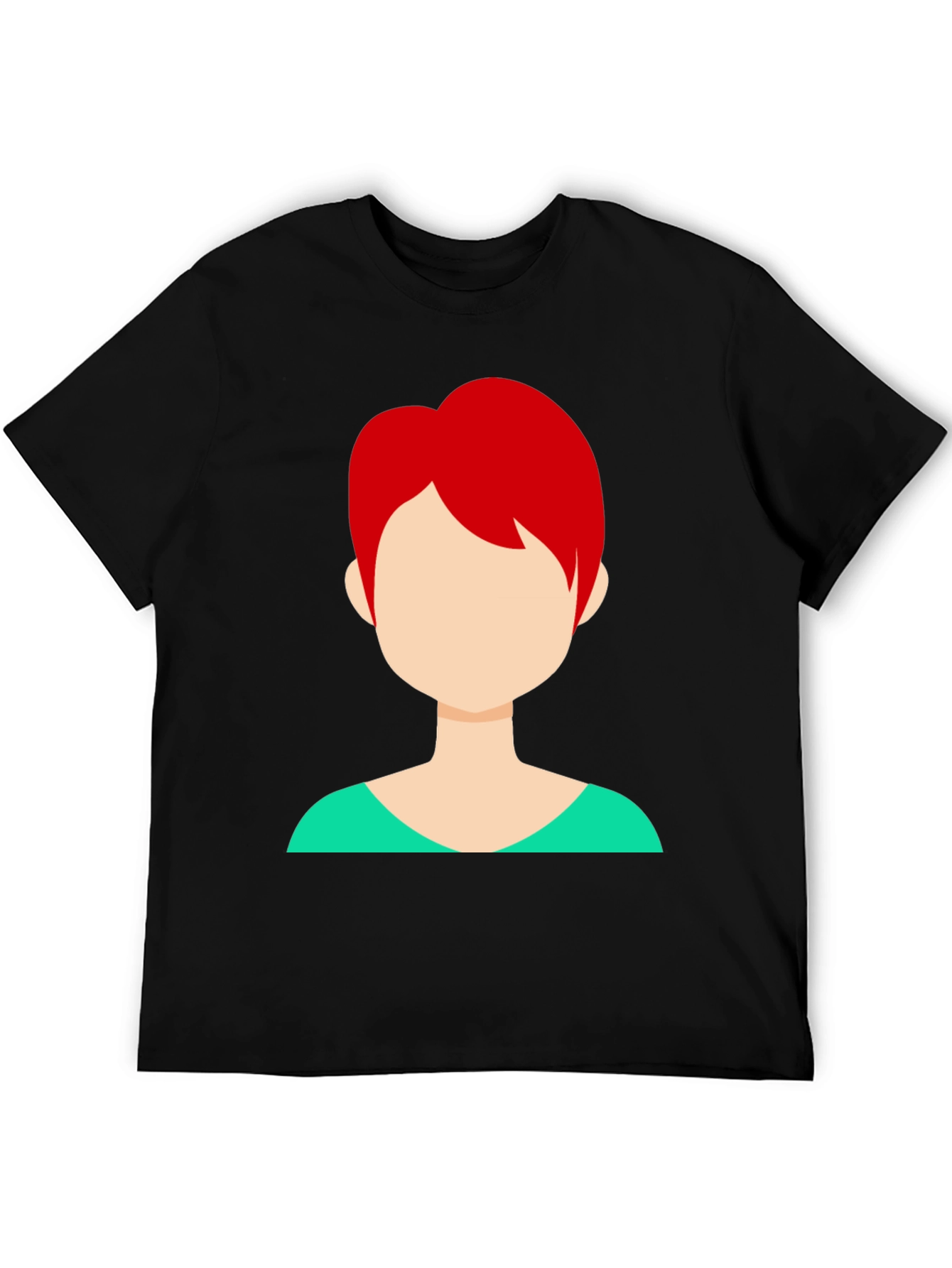 Trendy Tee: Faceless Redhead Graphic Shirt