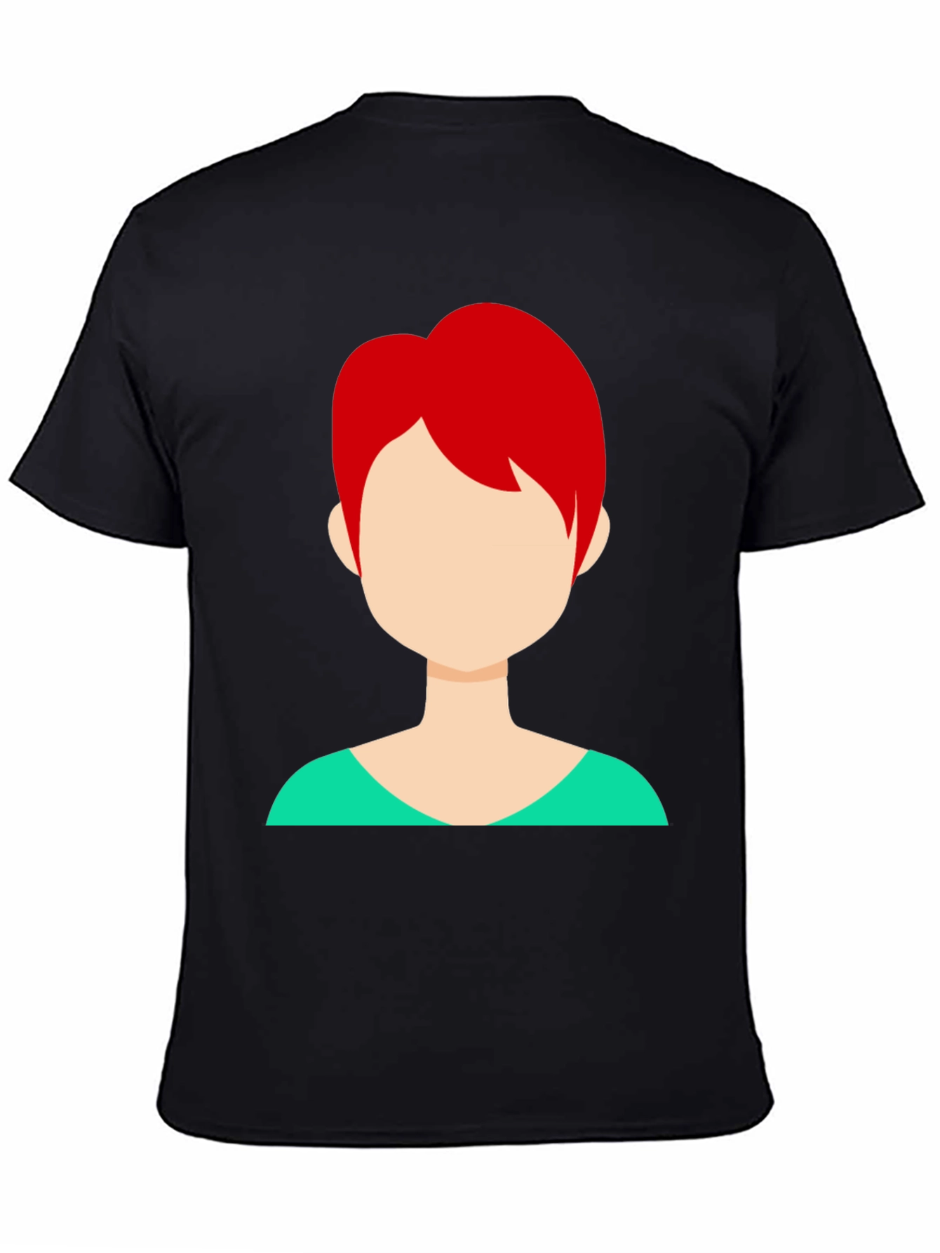 Trendy Tee: Faceless Redhead Graphic Shirt