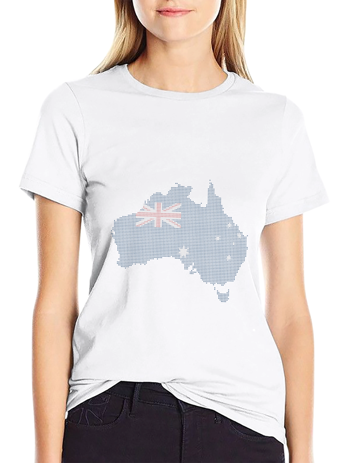 Australian Flag Map T-Shirt - Black