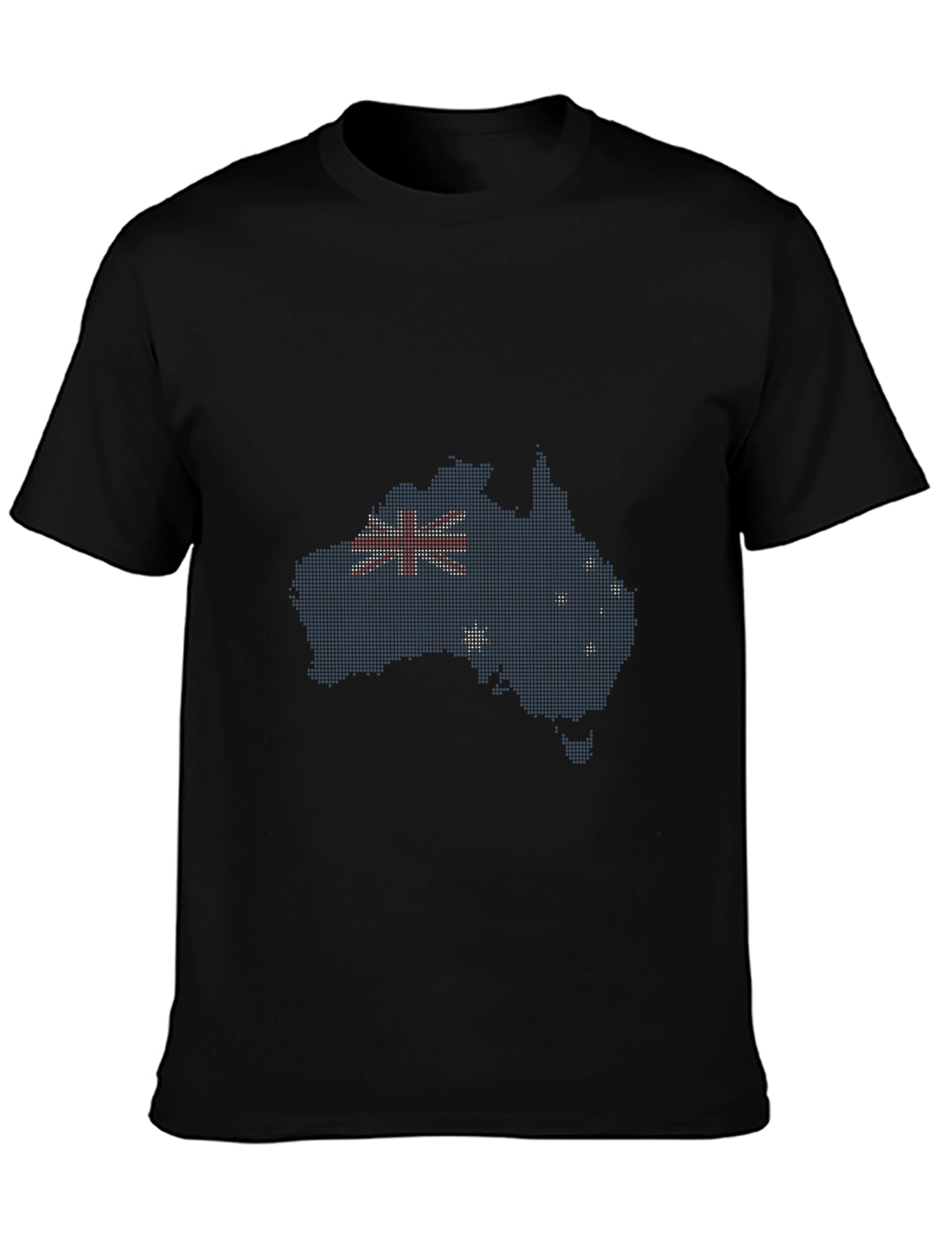 Australian Flag Map T-Shirt - Black