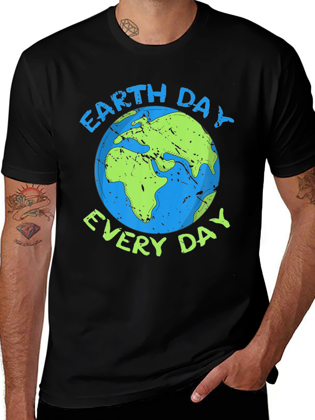 Earth Day Everyday Graphic T-Shirt - Black