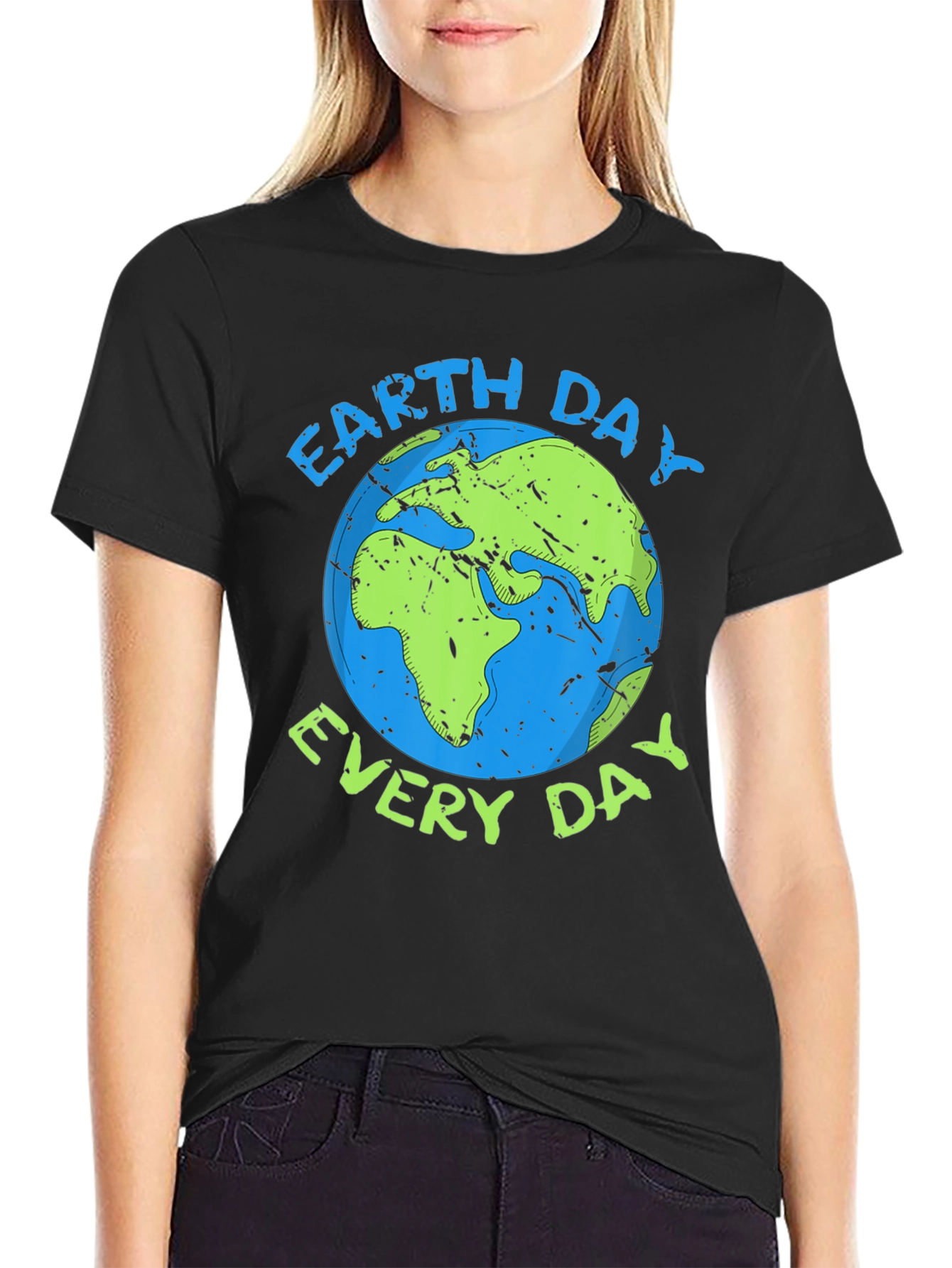 Earth Day Everyday Graphic T-Shirt - Black