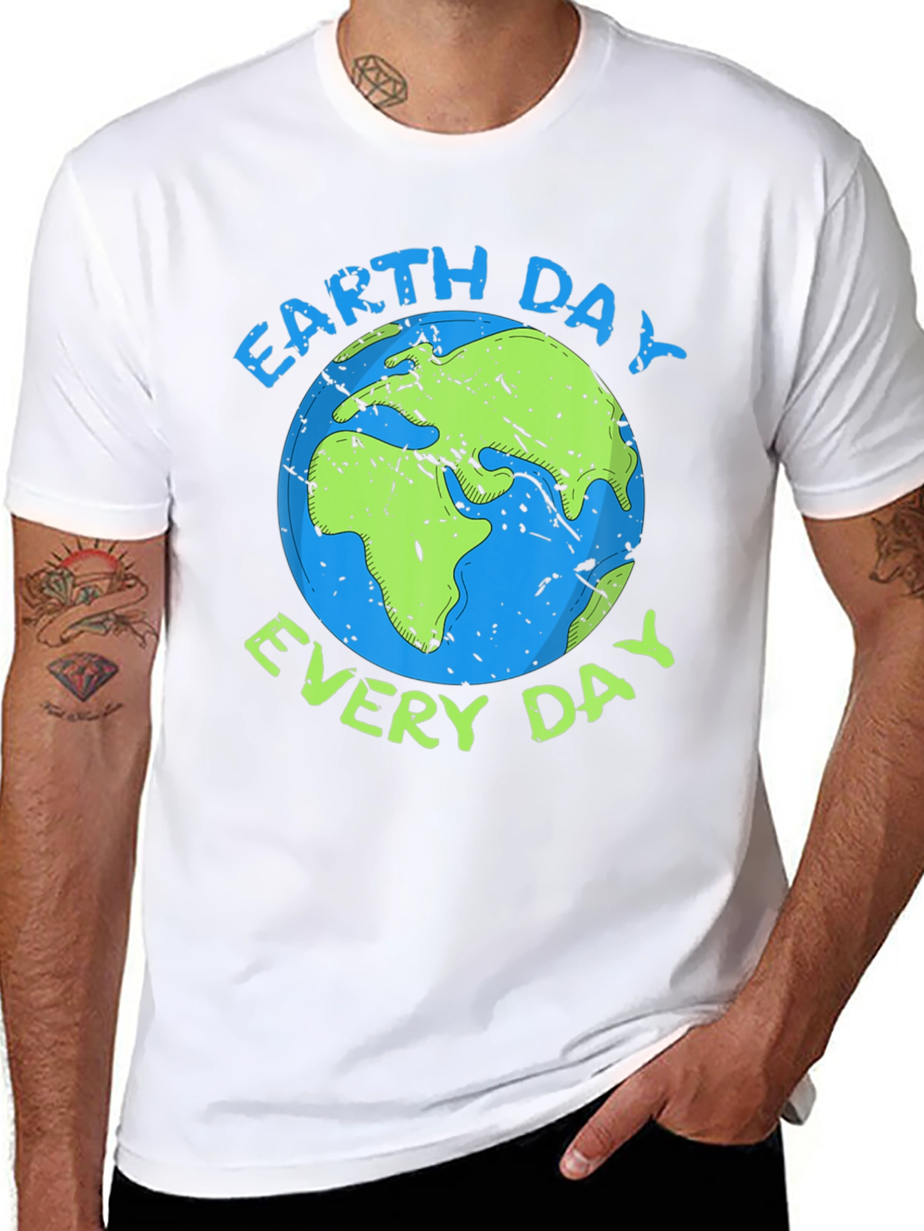 Earth Day Everyday Graphic T-Shirt - Black