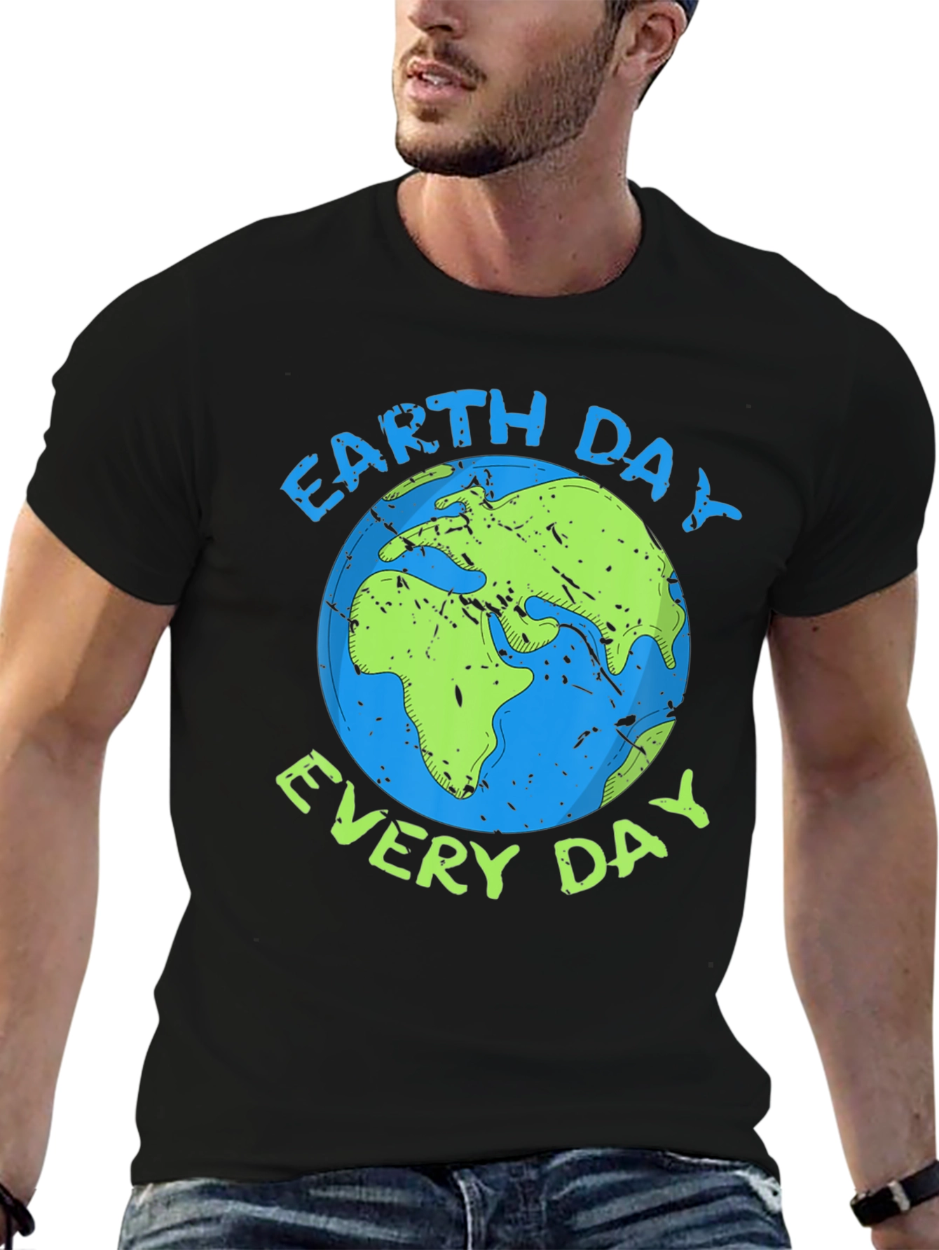 Earth Day Everyday Graphic T-Shirt - Black