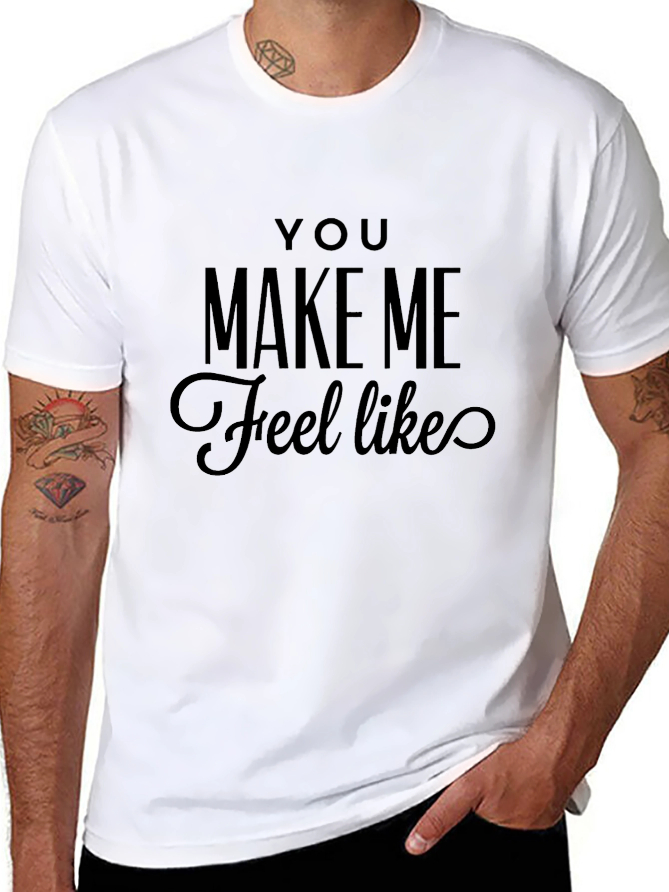 You Make Me Feel Like Graphic Tee - Black