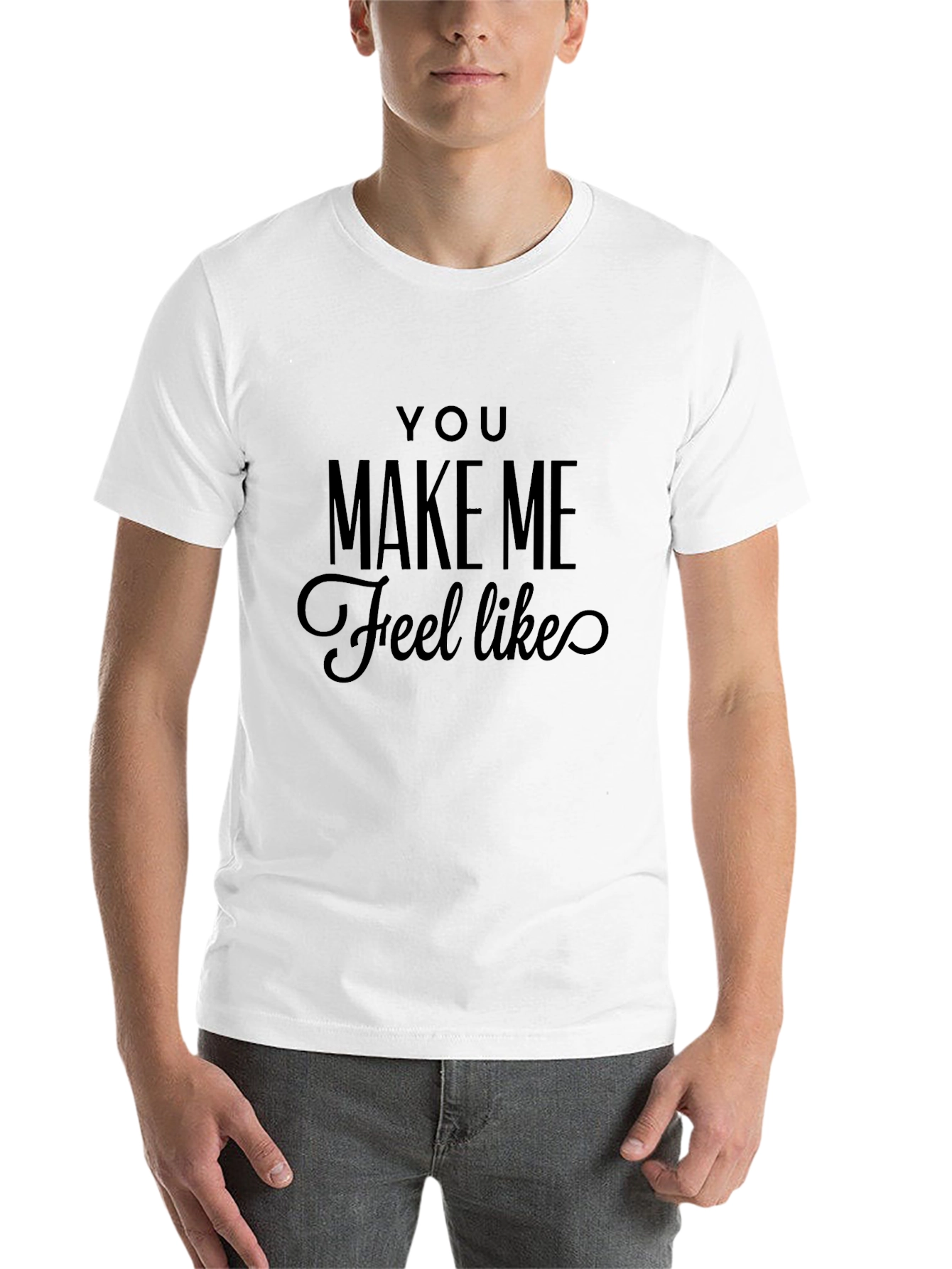 You Make Me Feel Like Graphic Tee - Black