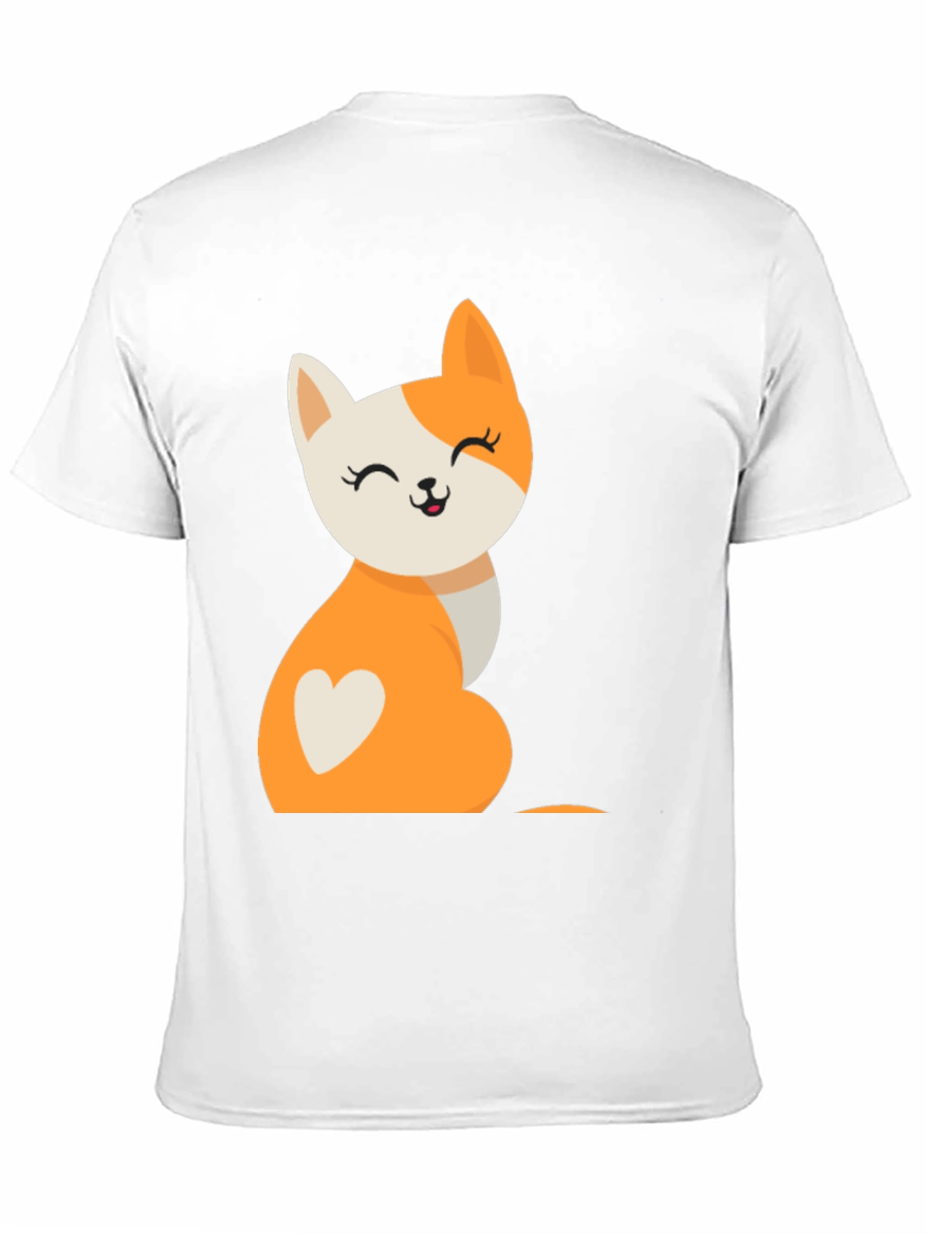 Cute Cartoon Cat T-Shirt - Black