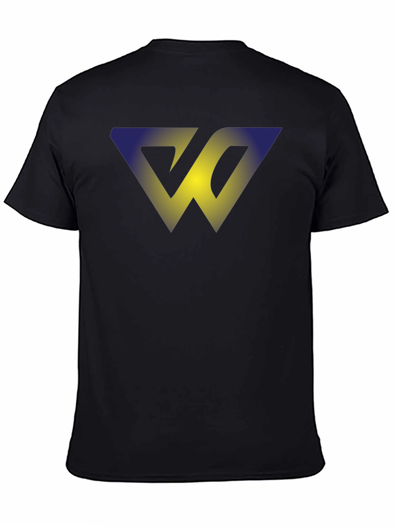 Abstract W Graphic T-Shirt - Soft Black Cotton Blend