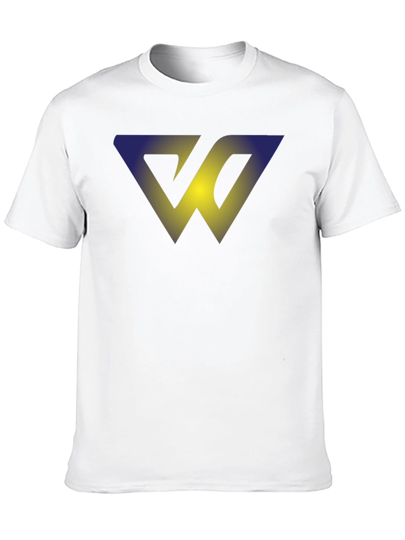 Abstract W Graphic T-Shirt - Soft Black Cotton Blend