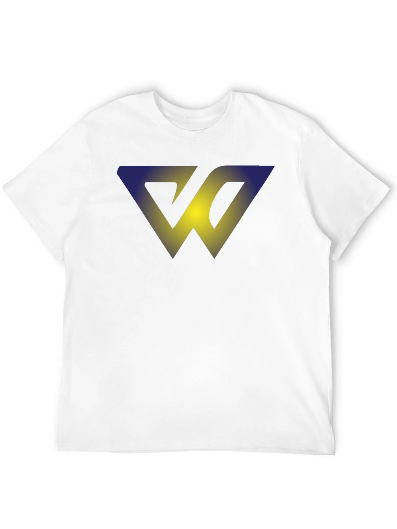 Abstract W Graphic T-Shirt - Soft Black Cotton Blend