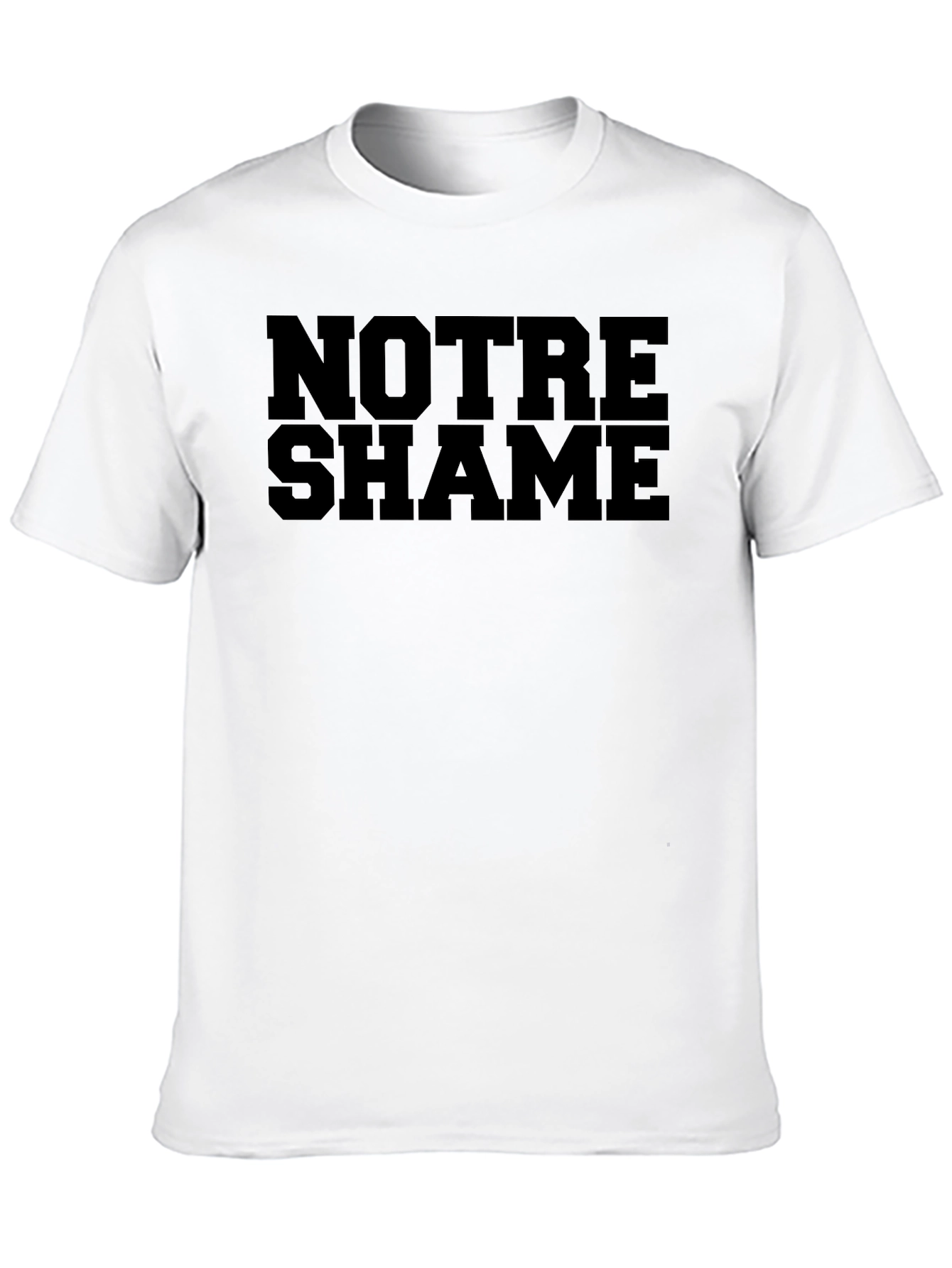 Notre Shame Black Graphic Tee - Funny T-Shirt