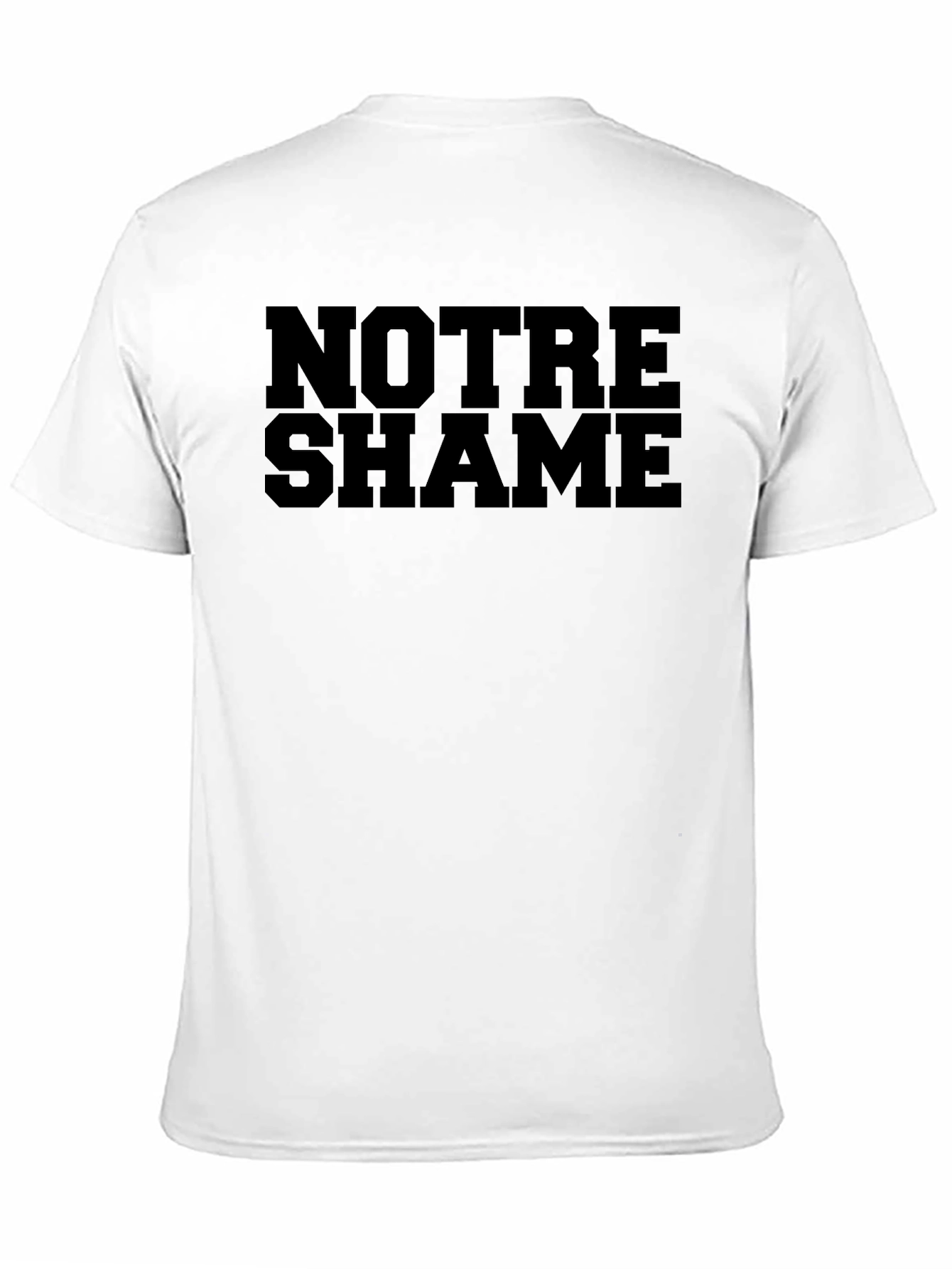 Notre Shame Black Graphic Tee - Funny T-Shirt