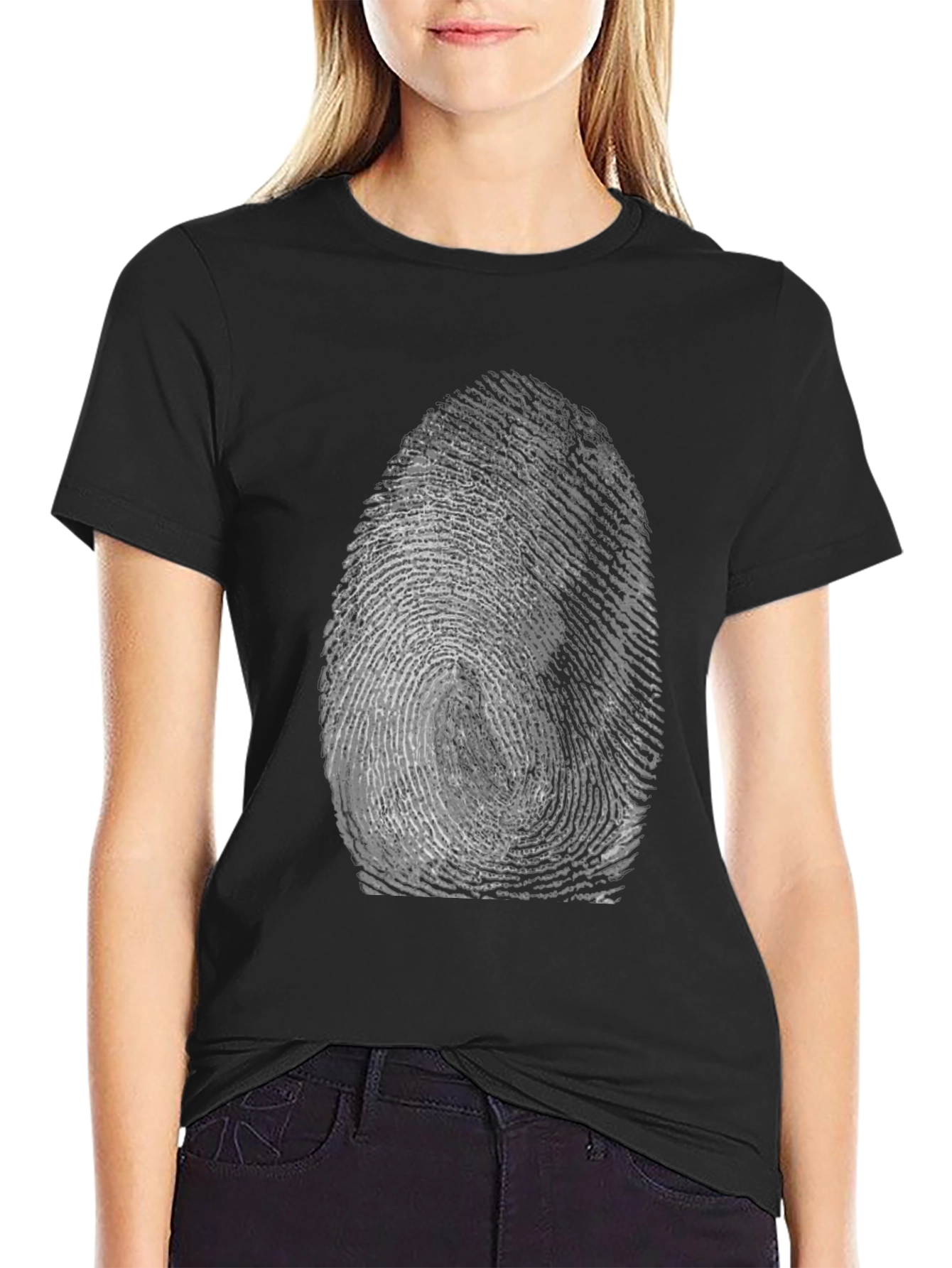 Fingerprint Graphic Tee - Unique Design